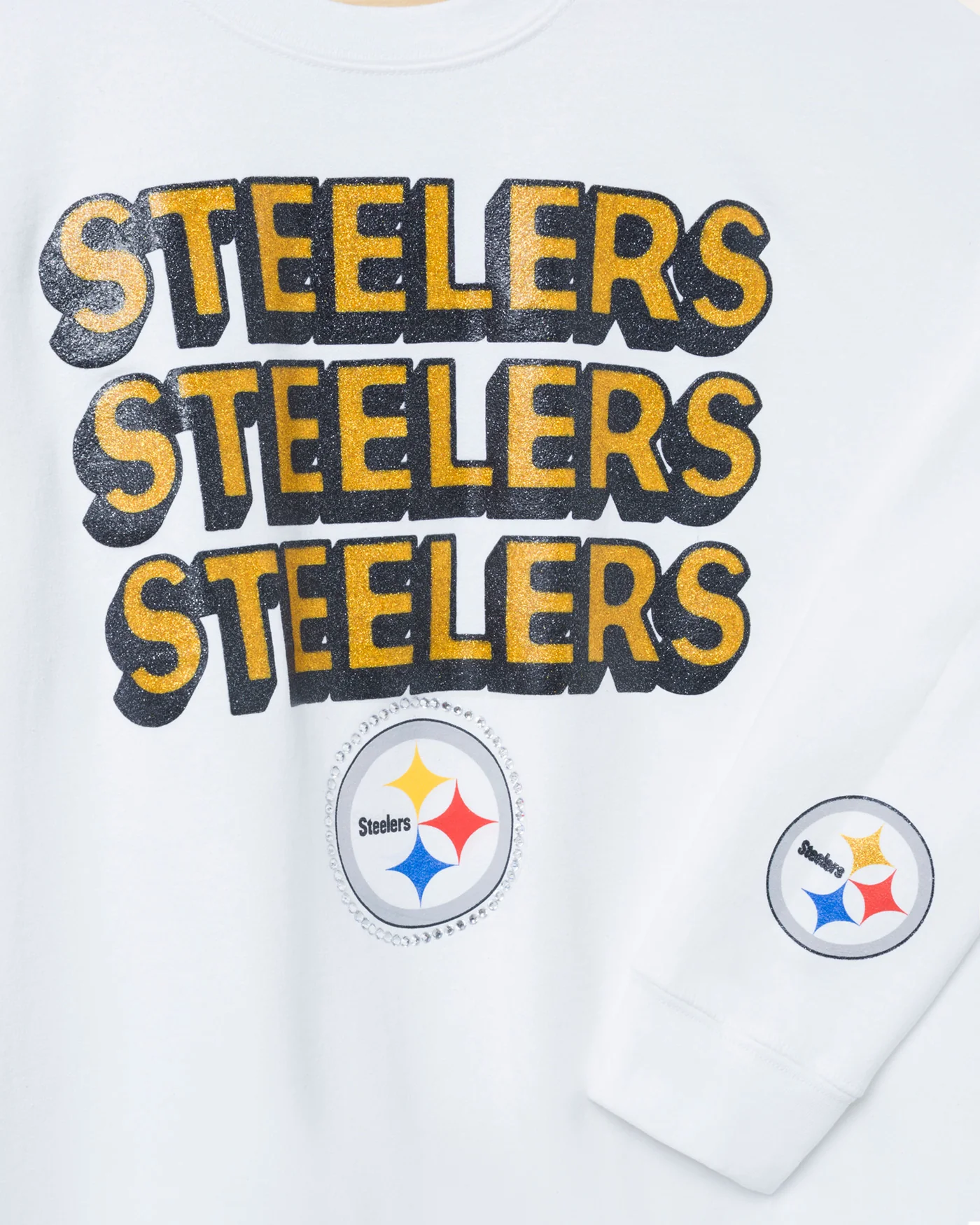 Pittsburgh Steelers Repeat Bling Flea Market Crew Fleece - Image 6
