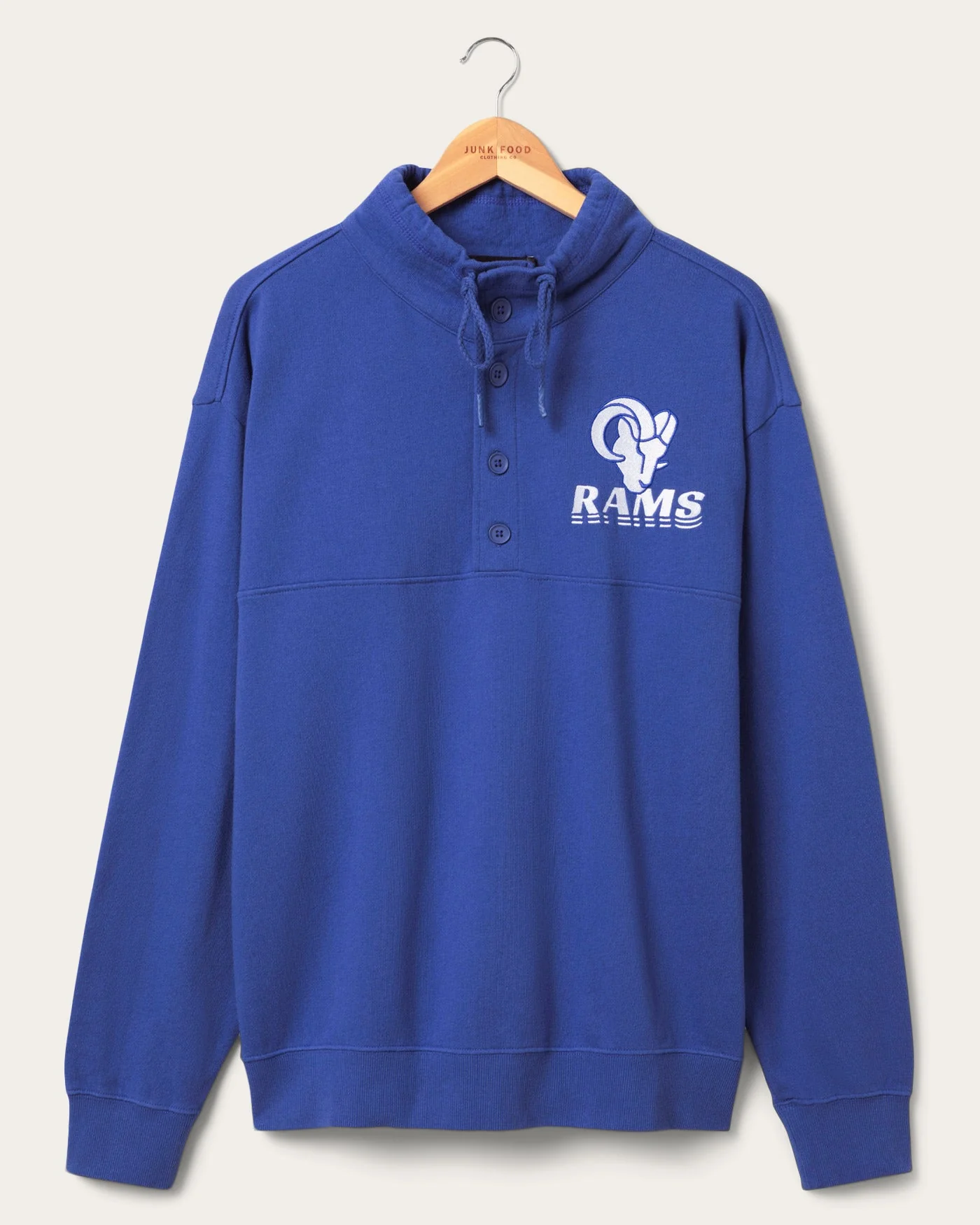 Los Angeles Rams Mock Button Up Fleece