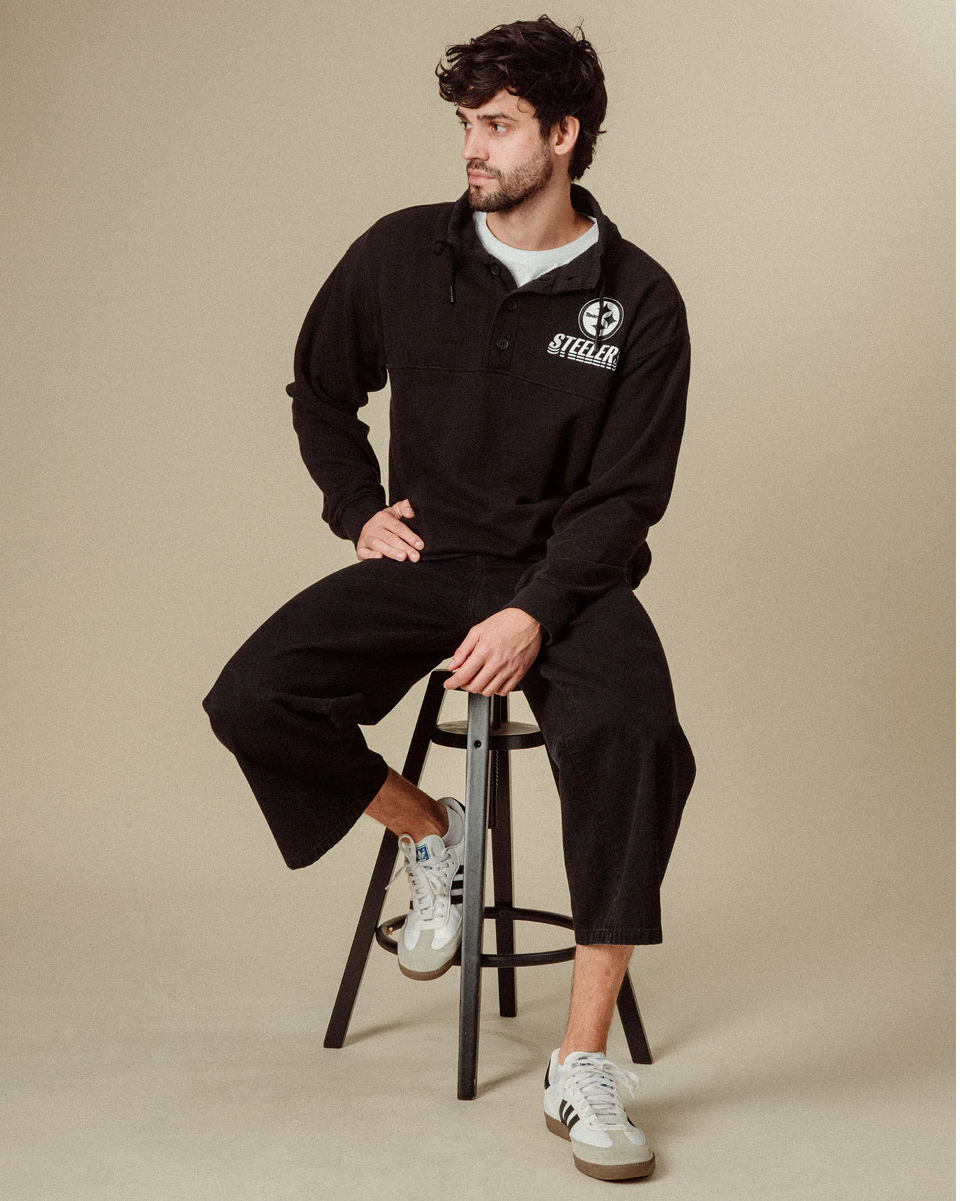 Pittsburgh Steelers Mock Button Up Fleece - Image 2