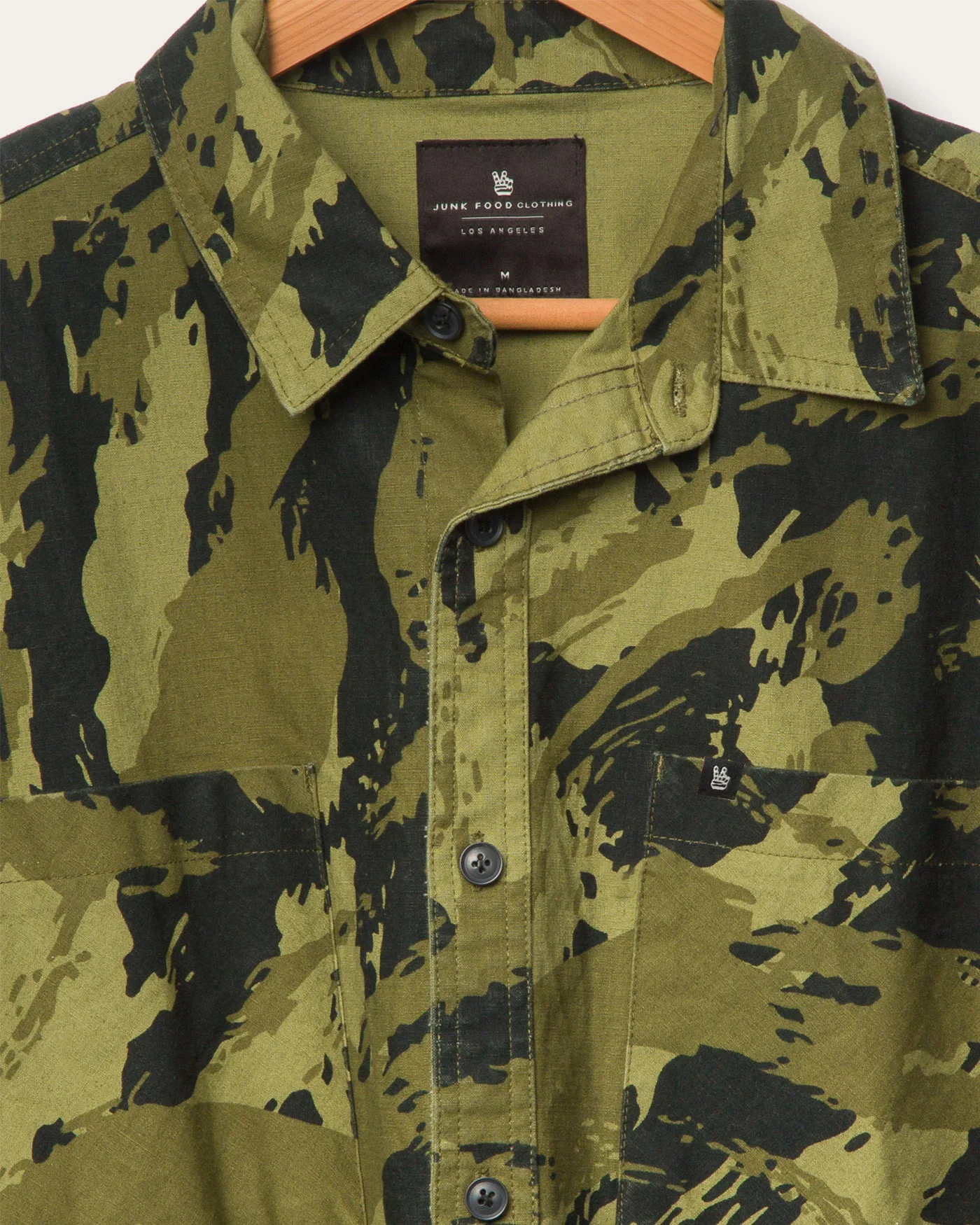 Tame Oversized Two Pocket Long Sleeve Camo Shirt - Image 5