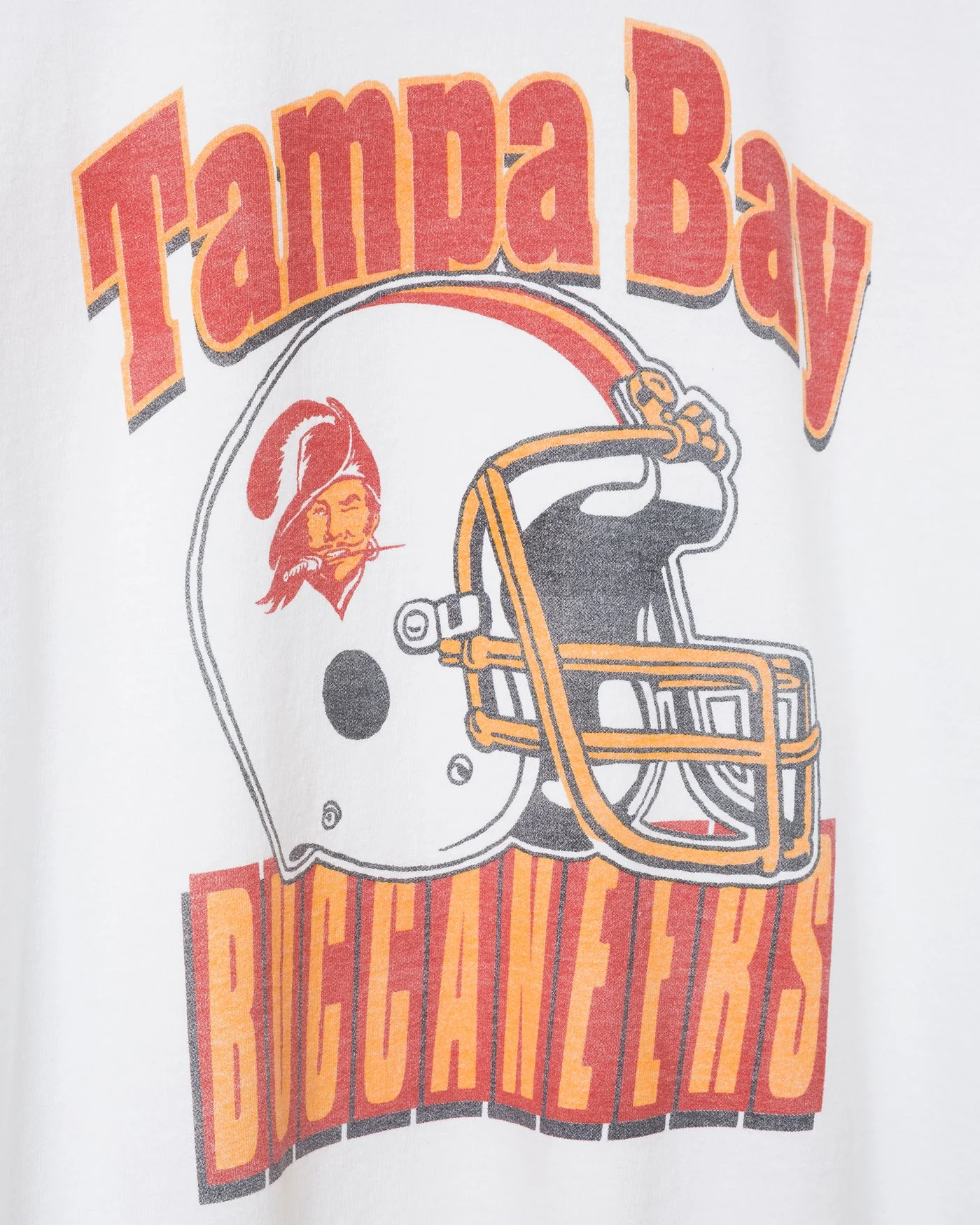 Tampa Bay Buccaneers Throwback Helmet Flea Market Tee - Image 3