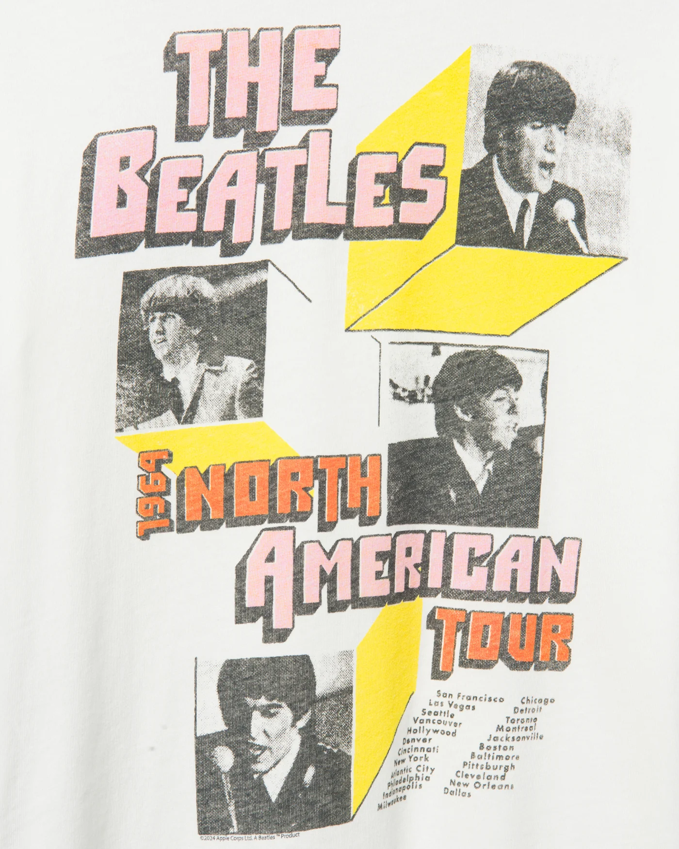 The Beatles North American Tour 3D Boxes Vintage Tee - Image 4