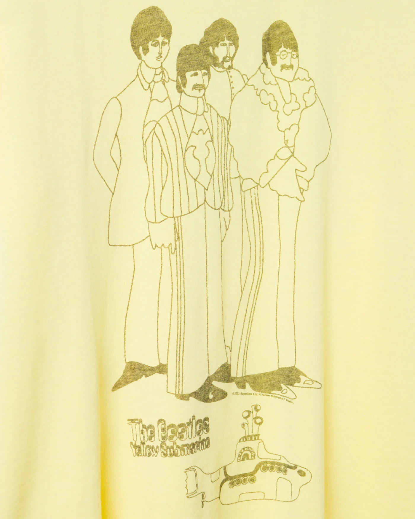 The Beatles Yellow Submarine Cartoon Vintage Tee - Image 5