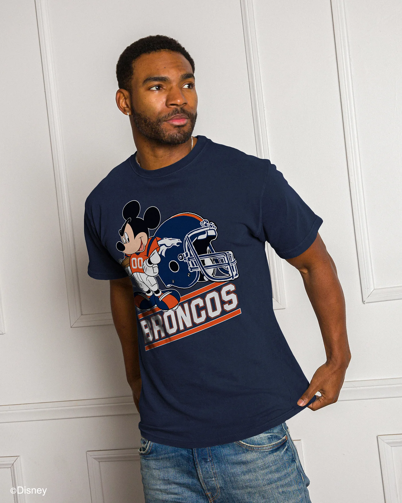 Broncos Disney Mickey Came to Play Fan Tee - Image 2