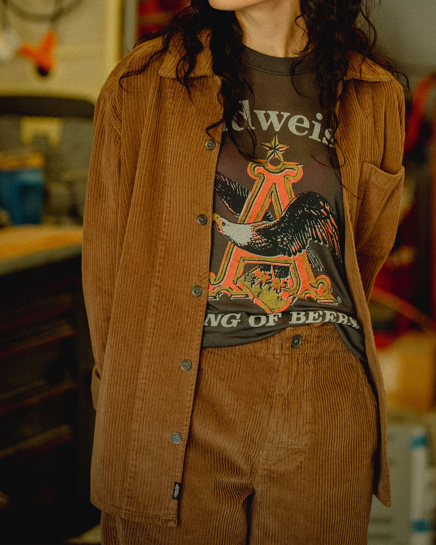 Unisex Cord Easy Shirt - Image 3