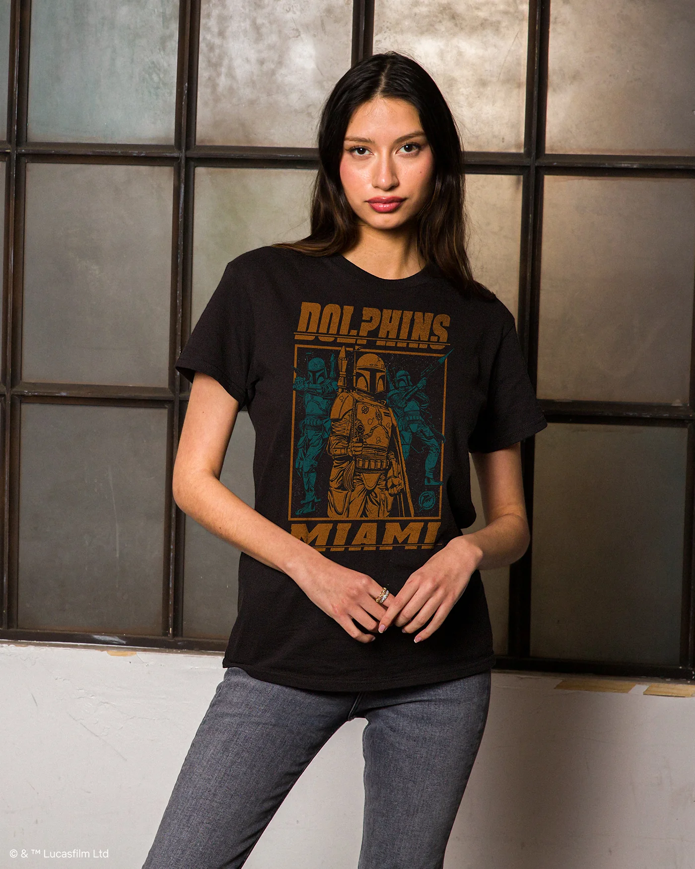 Dolphins Star Wars ™ Boba Fett Showdown Fan Tee - Image 2