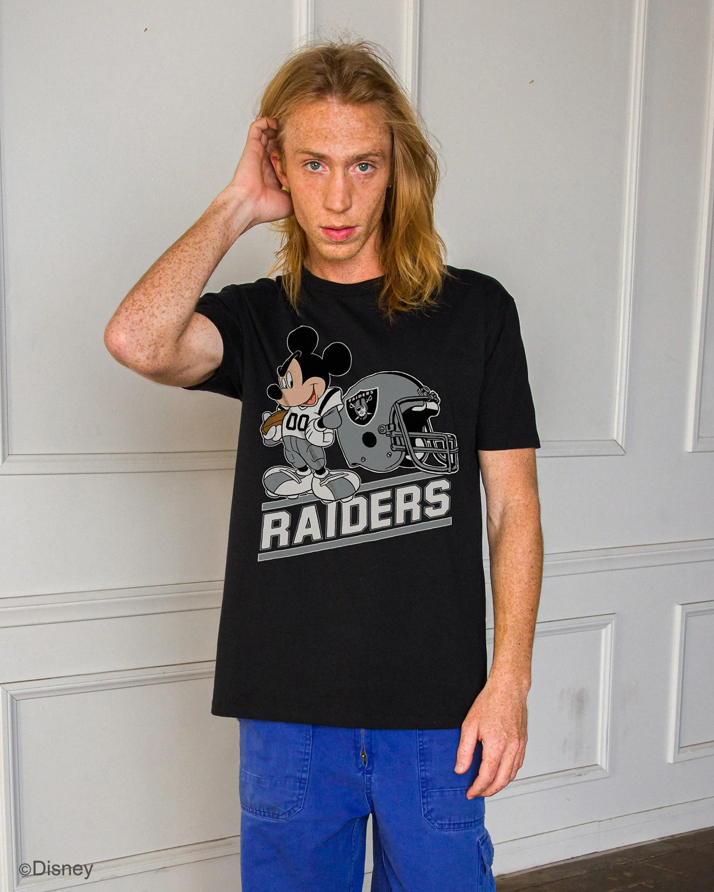Raiders Disney Mickey Came to Play Fan Tee - Image 2