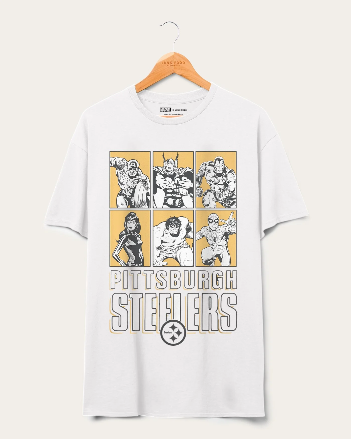 Steelers Marvel The Avengers Line Up Tee