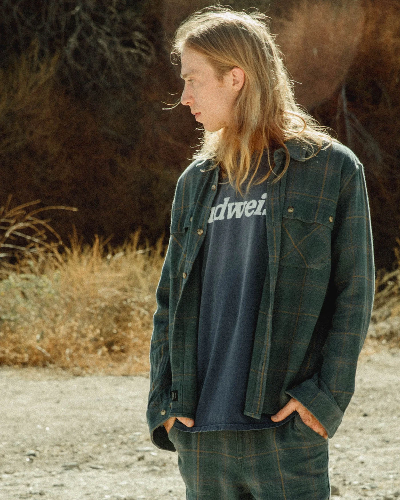Unisex Twill Plaid Boxy Shirt - Image 2