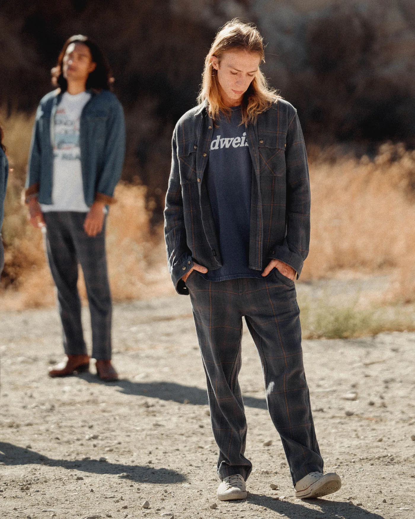 Unisex Straight Twill Plaid Pant - Image 4
