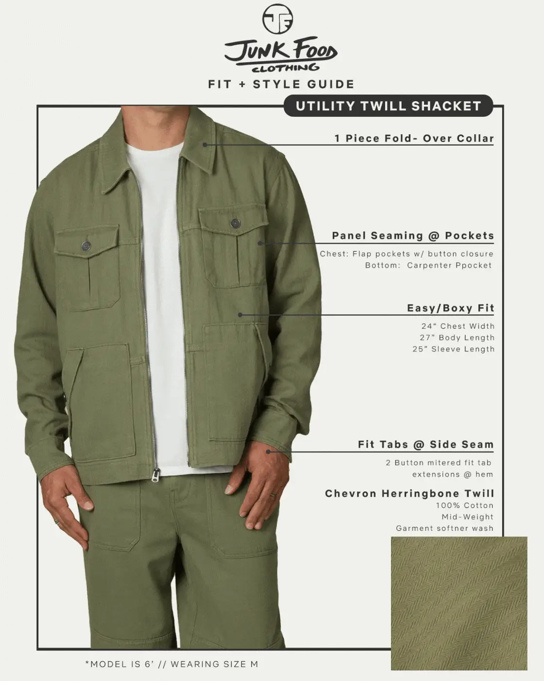 Unisex Utility Twill Shacket - Image 11
