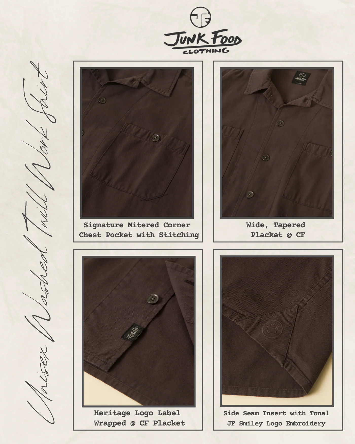 Unisex Washed Twill Work Shirt - Image 9