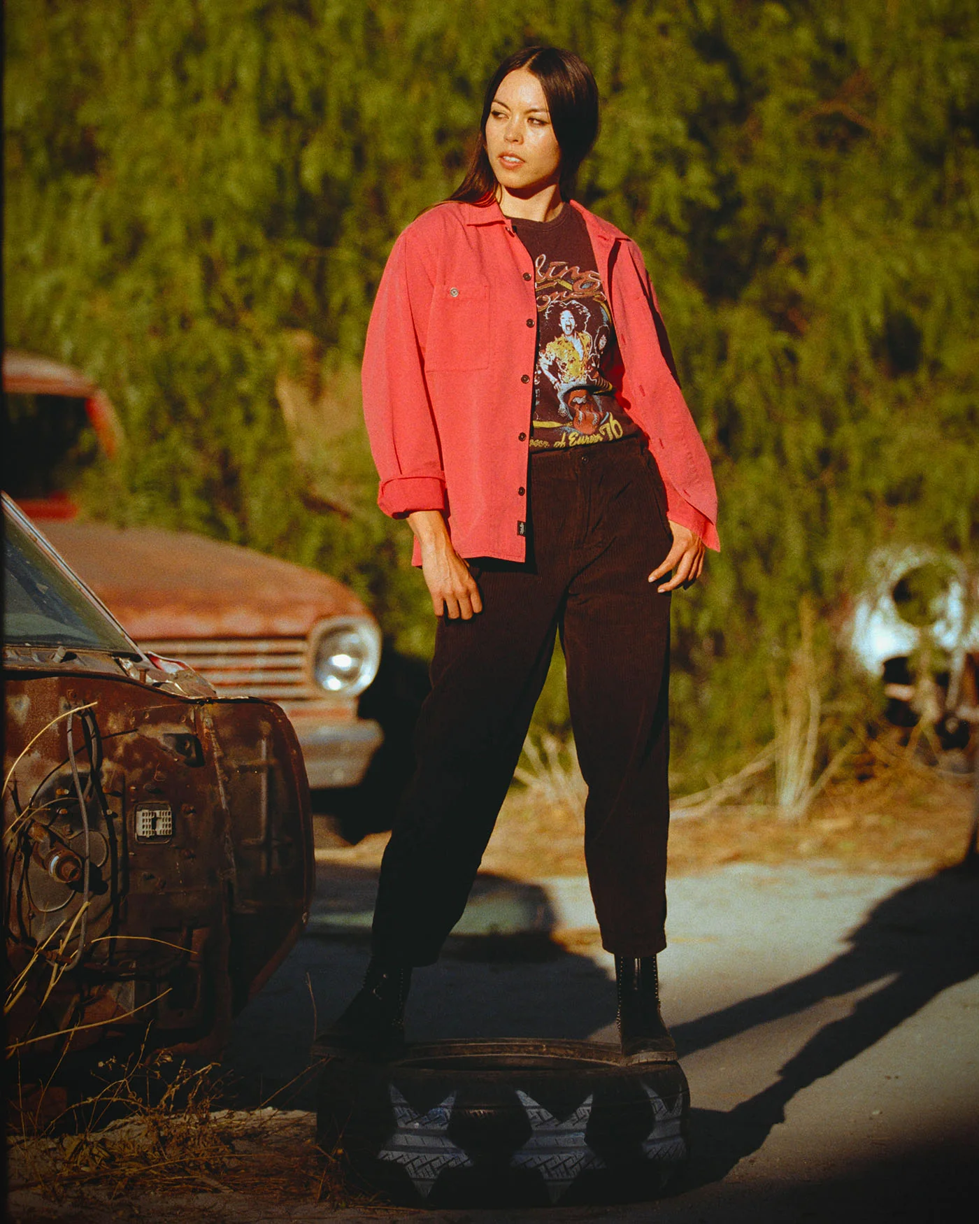 Unisex Washed Twill Work Shirt - Image 3