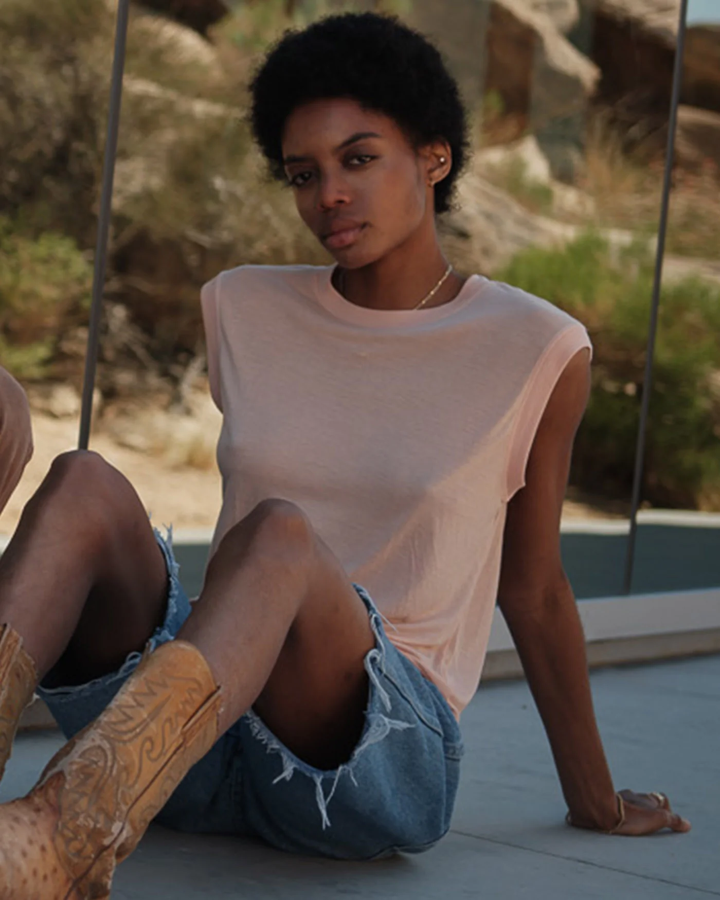 Women's Vintage Tissue Muscle Tank - Image 3