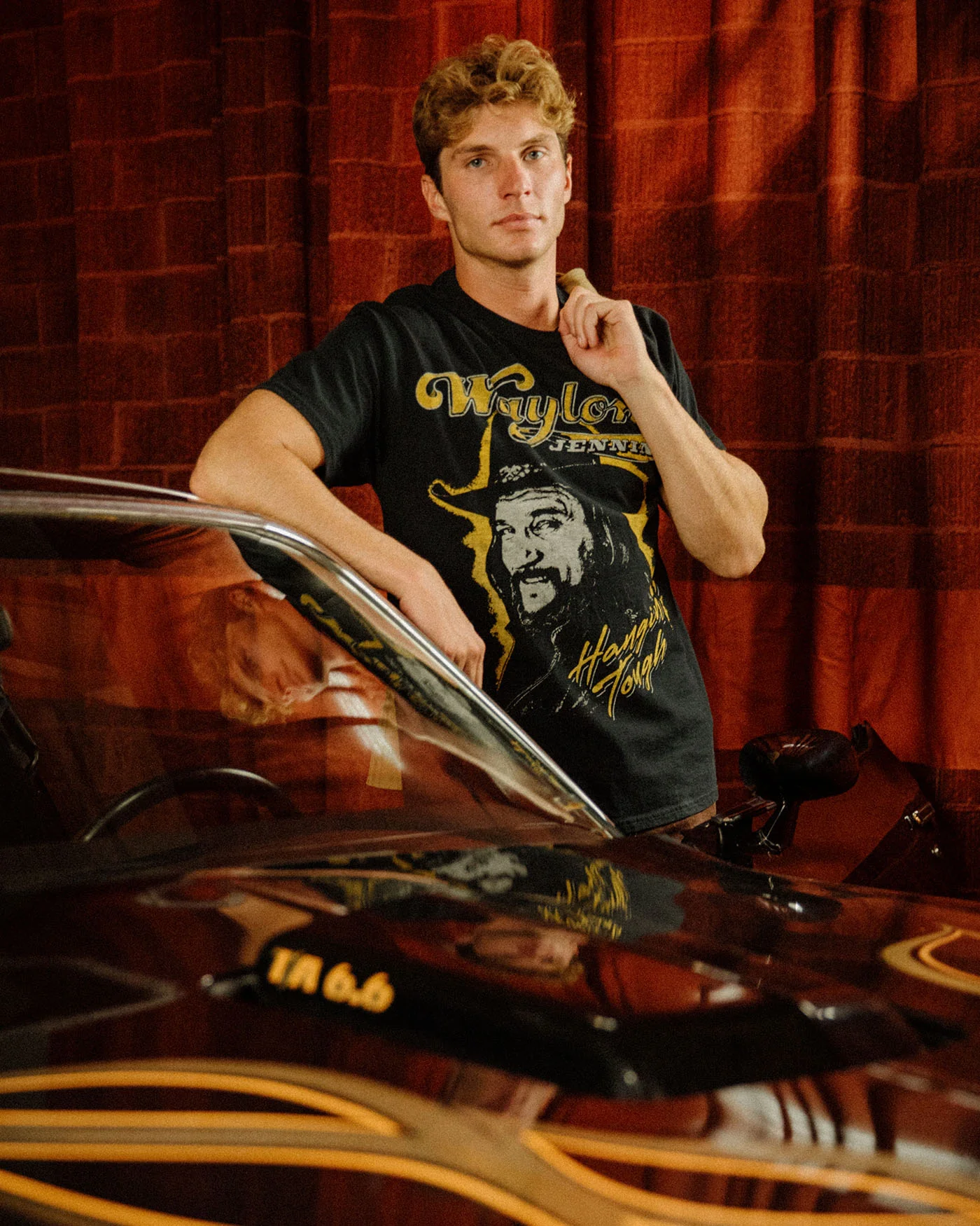 Waylon Jennings Hangin' Tough Flea Market Tee - Image 3