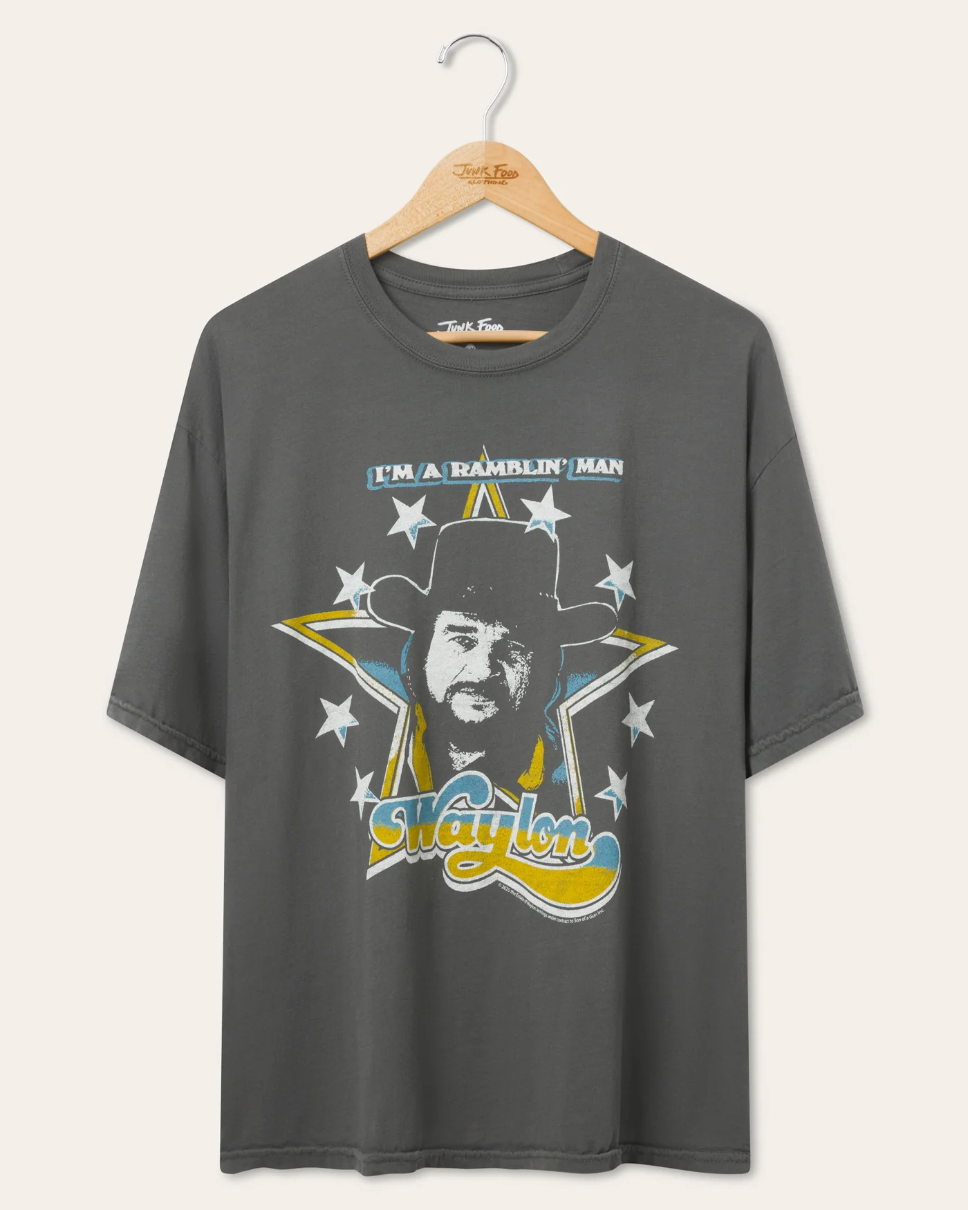 Waylon Jennings I'm a Ramblin' Man Oversized Tee