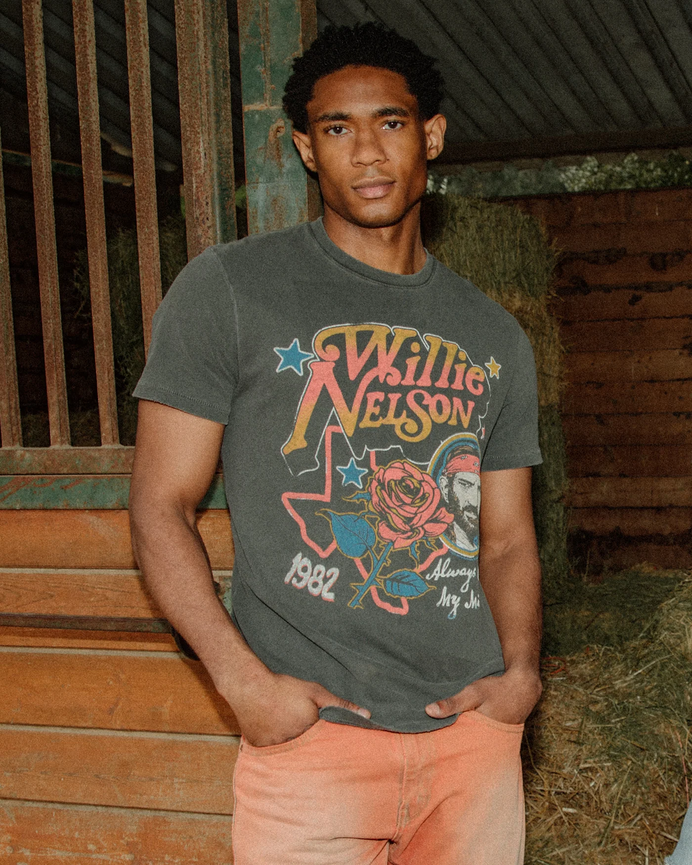 Willie Nelson Always On My Mind Vintage Tee - Image 2