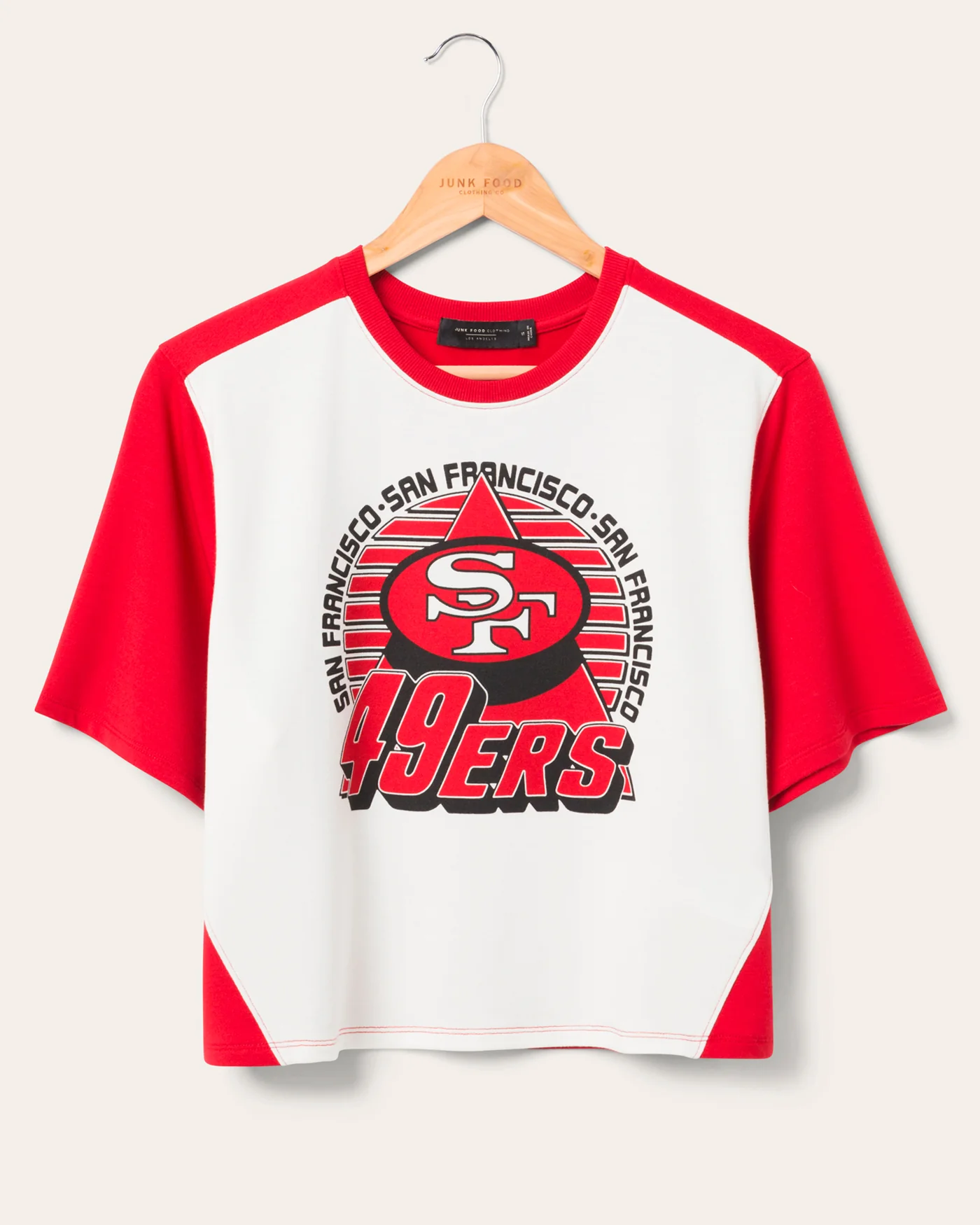 Women's San Francisco 49ers Color Block Crop Tee