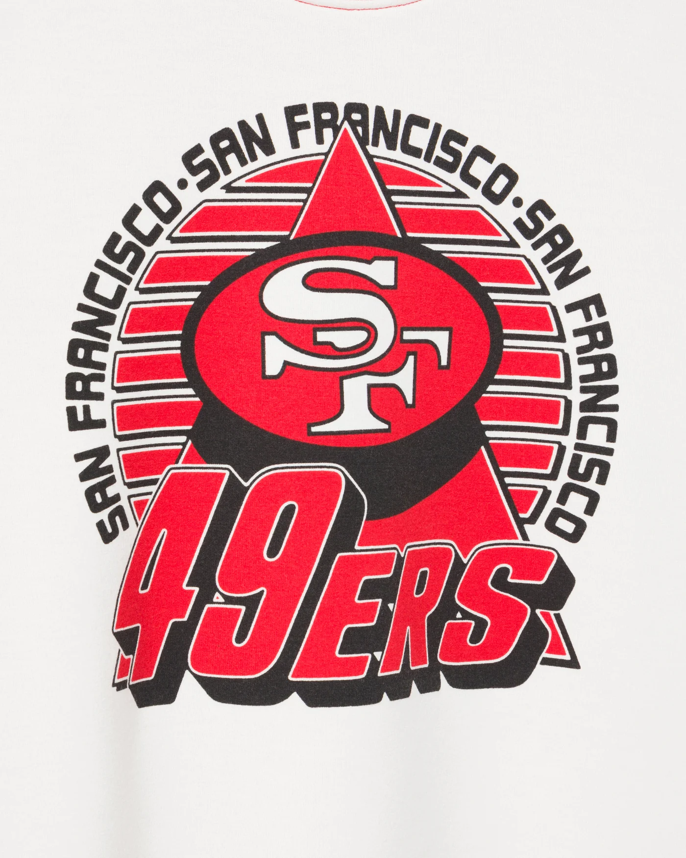Women's San Francisco 49ers Color Block Crop Tee - Image 3