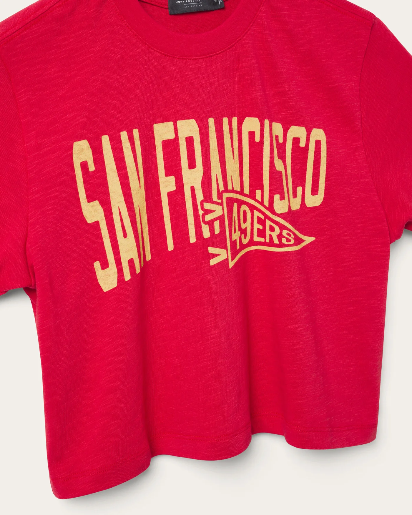 Women's San Francisco 49ers Dual Threat Mock Neck Crop Tee - Image 5