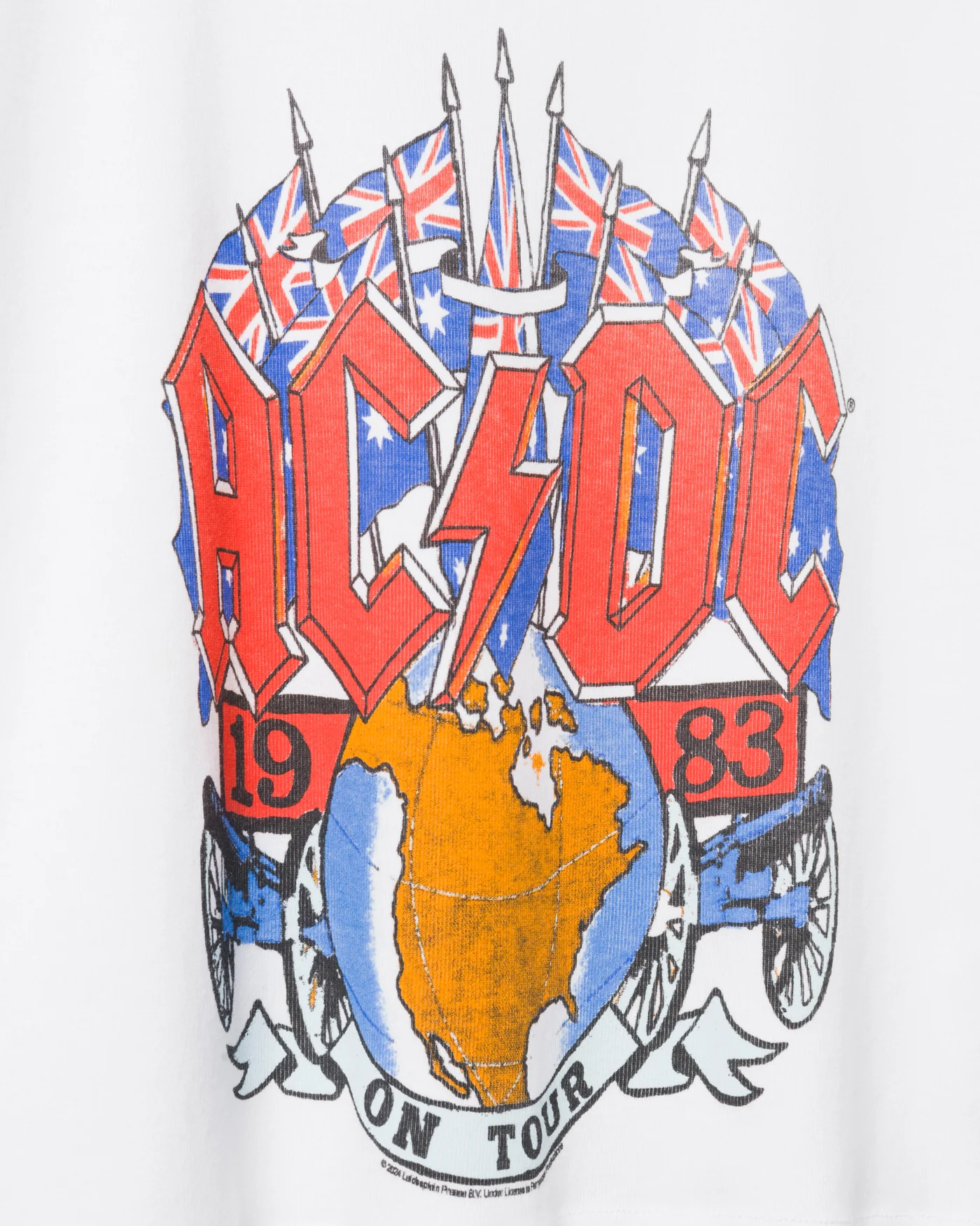 Women's AC/DC 1983 on Tour Baby Tee - Image 3