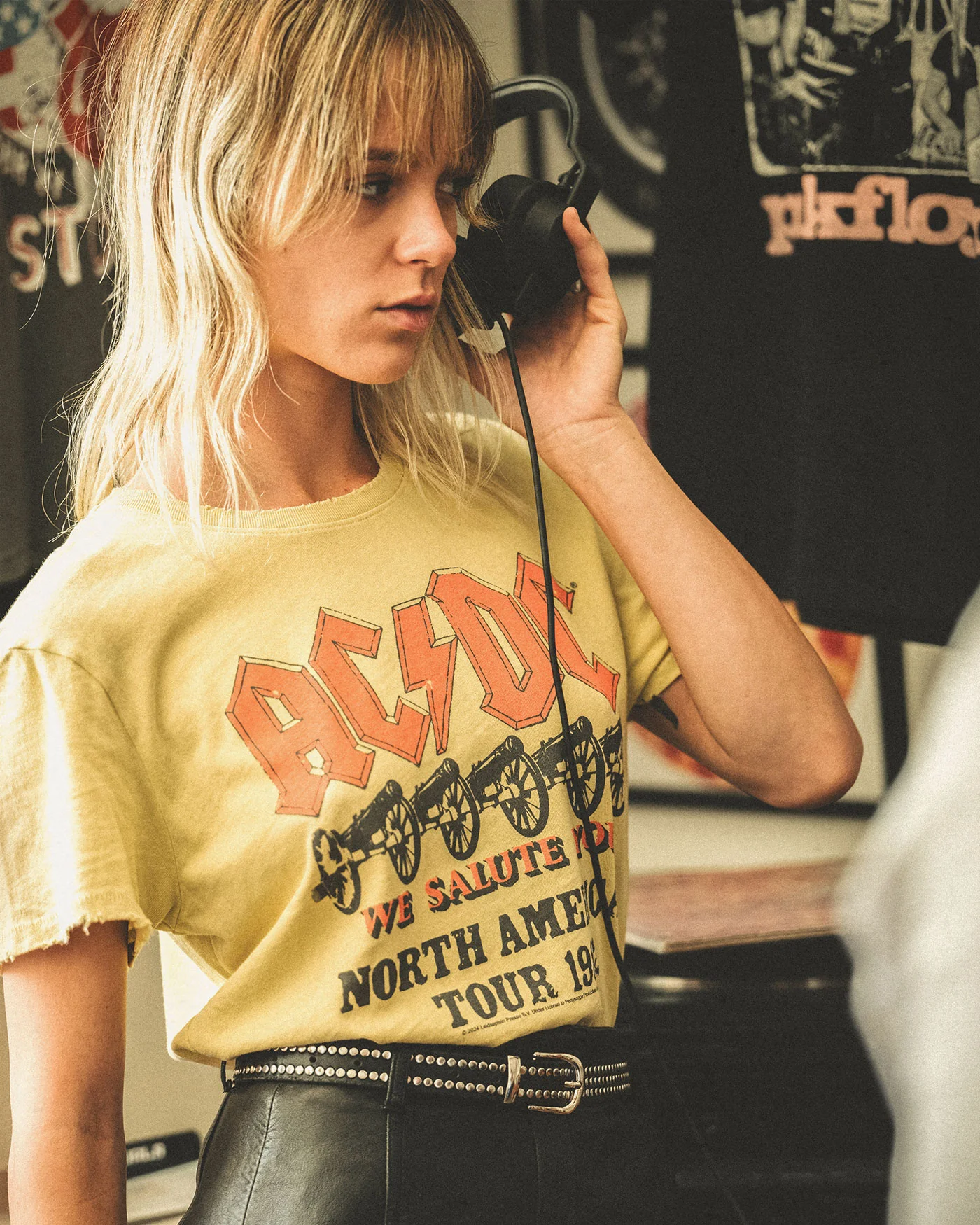 Women's AC/DC North American Tour 1982 Vintage Tee - Image 3