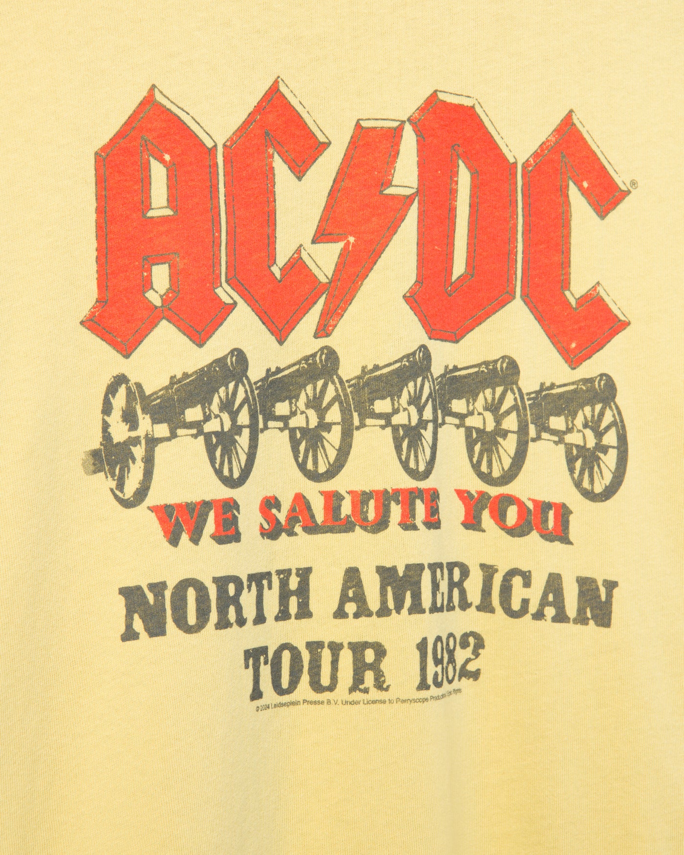 Women's AC/DC North American Tour 1982 Vintage Tee - Image 5