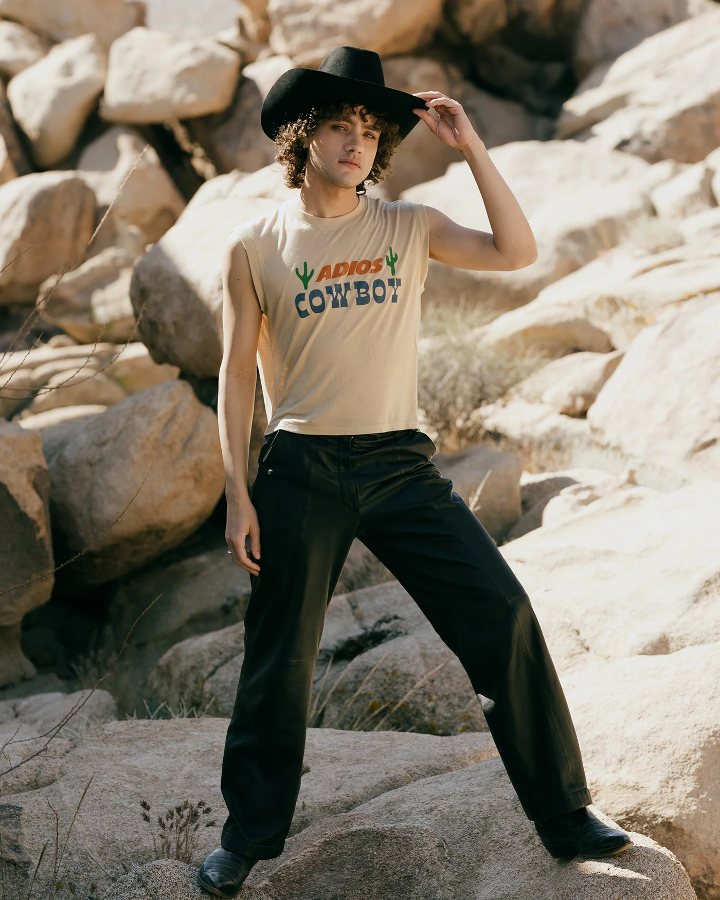 Women's Adios Cowboy Vintage Tissue Tank - Image 3