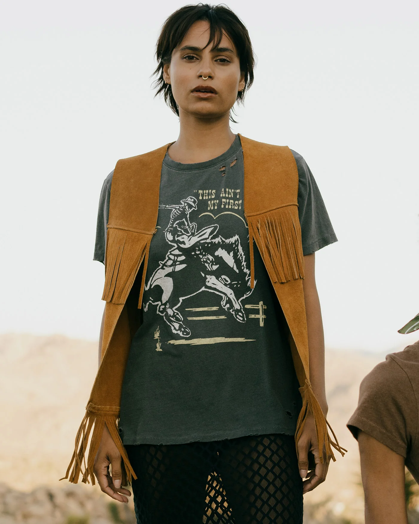 Women's Aint My First Rodeo Vintage Destroy Tee - Image 3