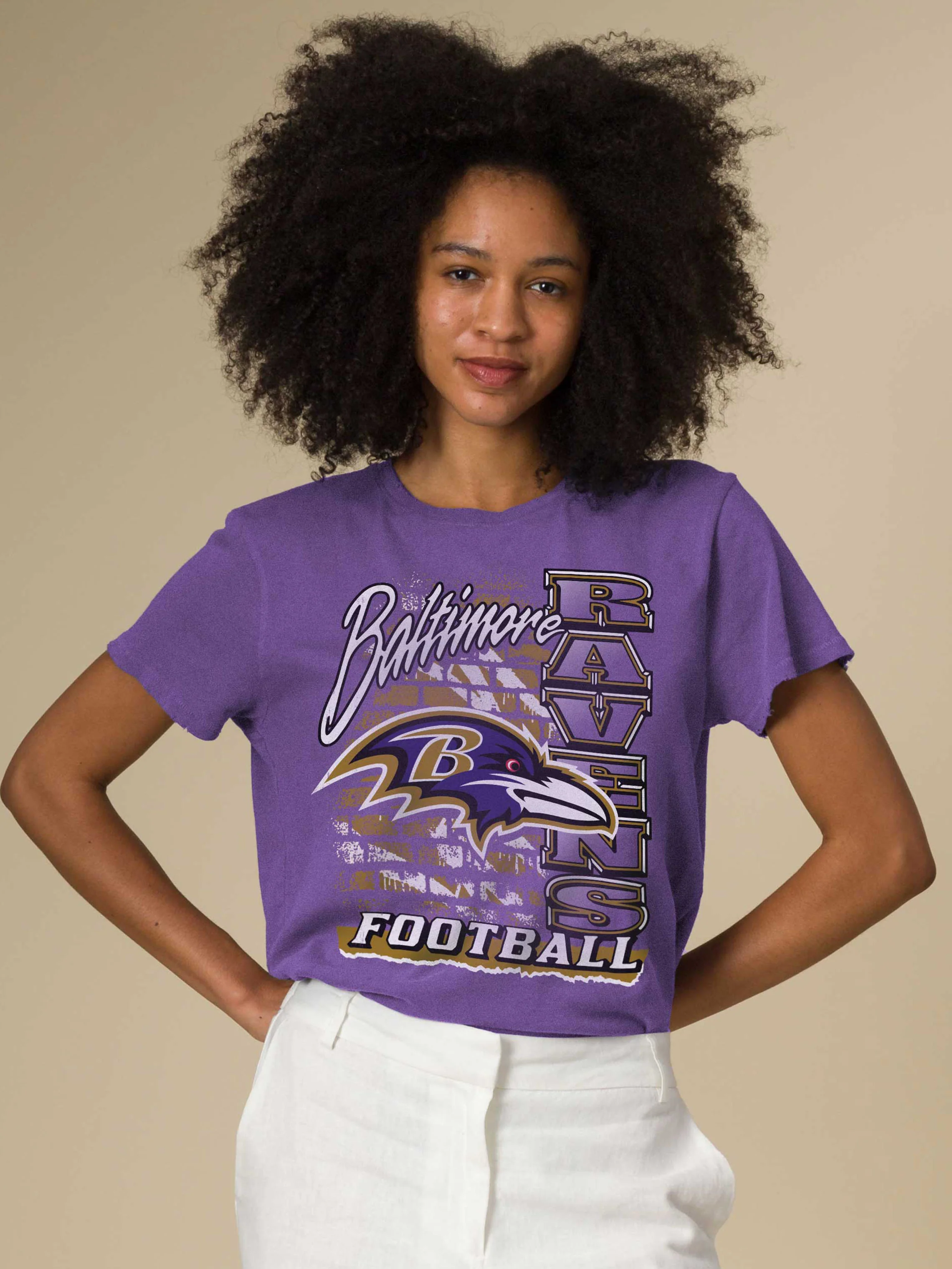 Women's Baltimore Ravens Brick Vintage Tee - Image 3