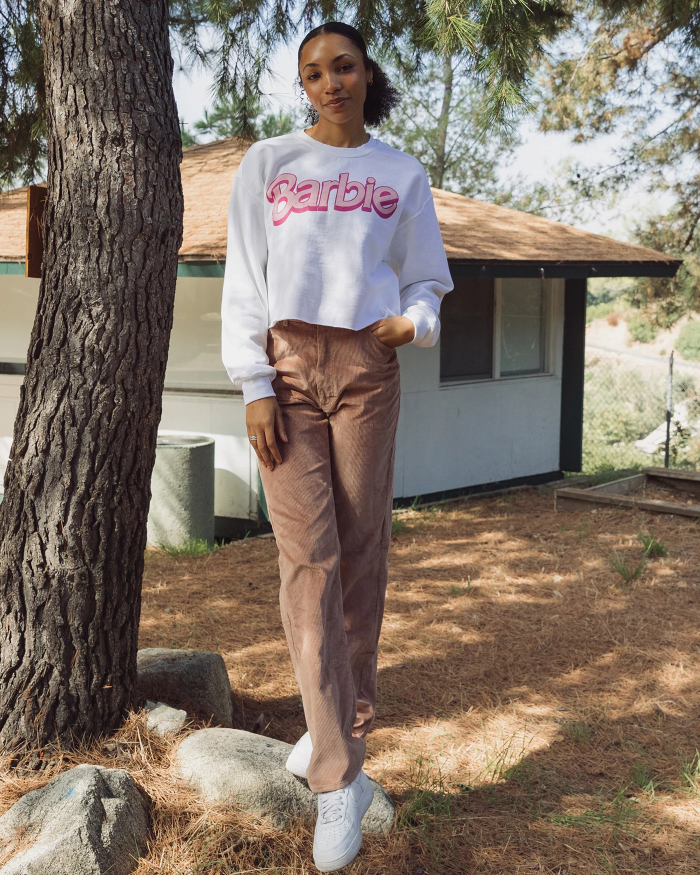 Women's Barbie Cropped Flea Market Fleece - Image 2