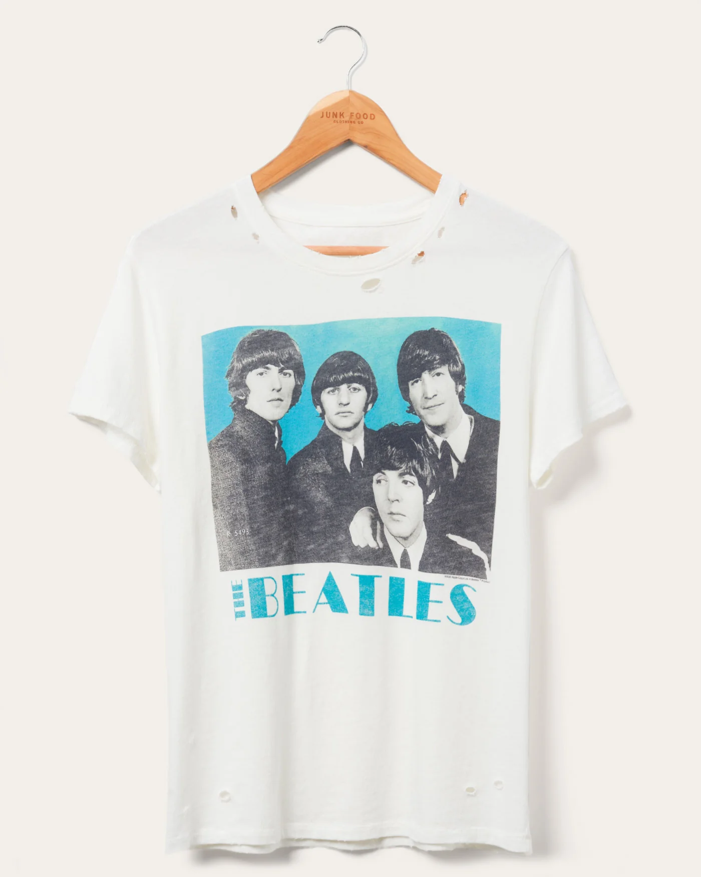 Women's Beatles Blue Vintage Destroy Tee