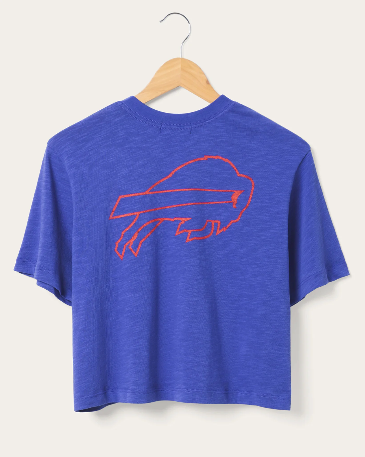 Women's Buffalo Bills Dual Threat Mock Neck Crop Tee - Image 4