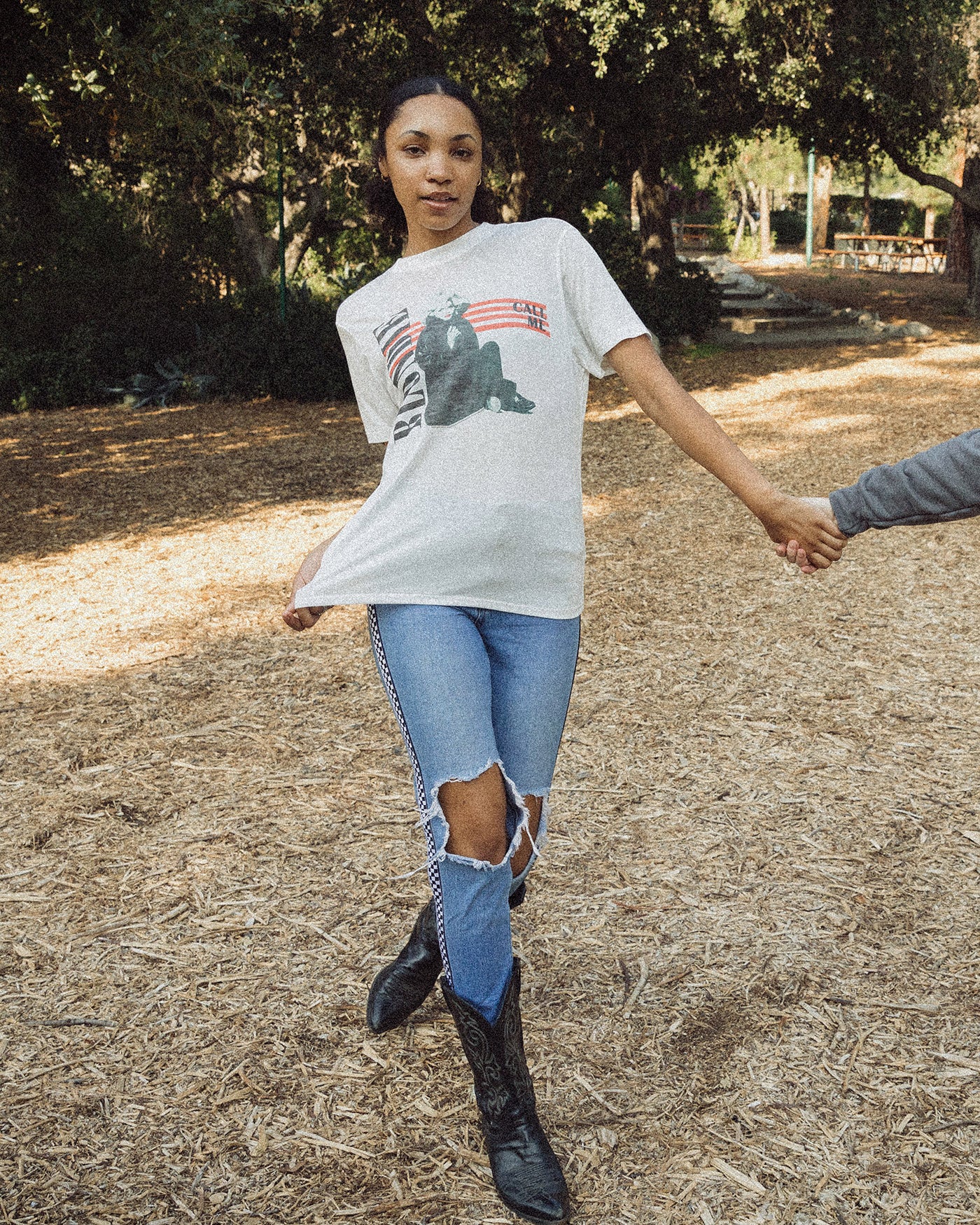 Women's Blondie Call Me Vintage Tissue Tee - Image 3