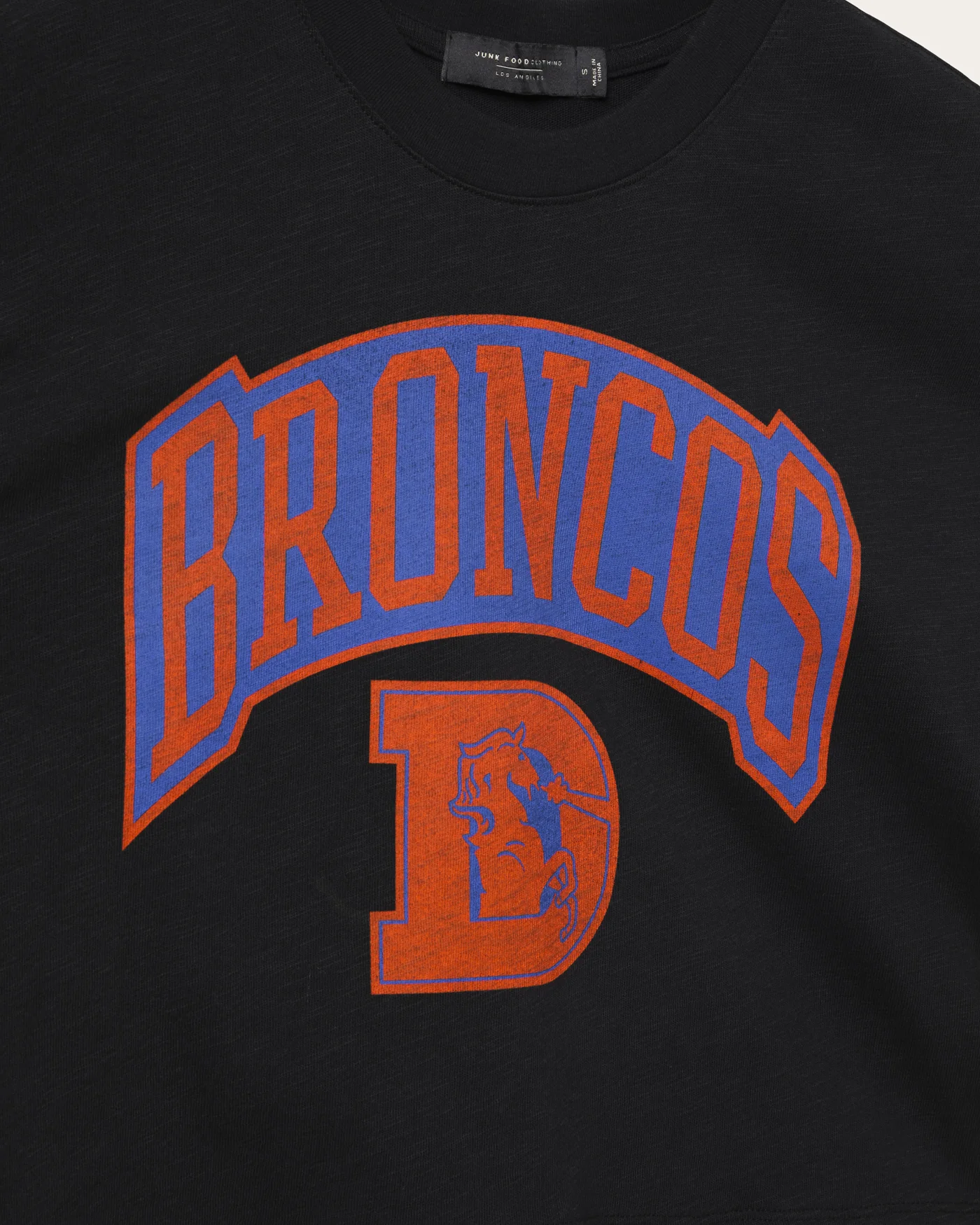 Women's Denver Broncos Blitz Mock Neck Crop Tee - Image 3