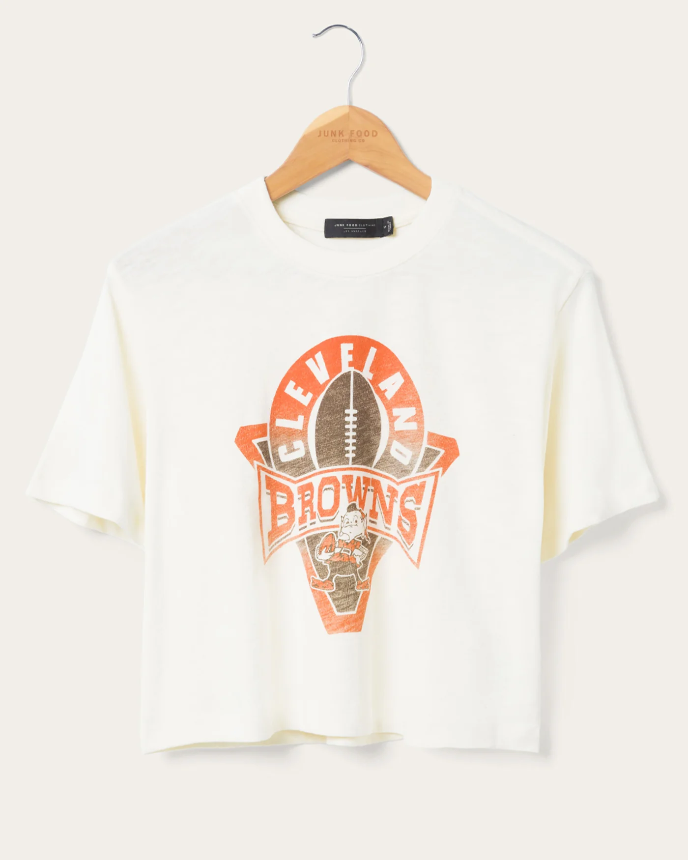Women's Browns Mock Neck Crop Tee