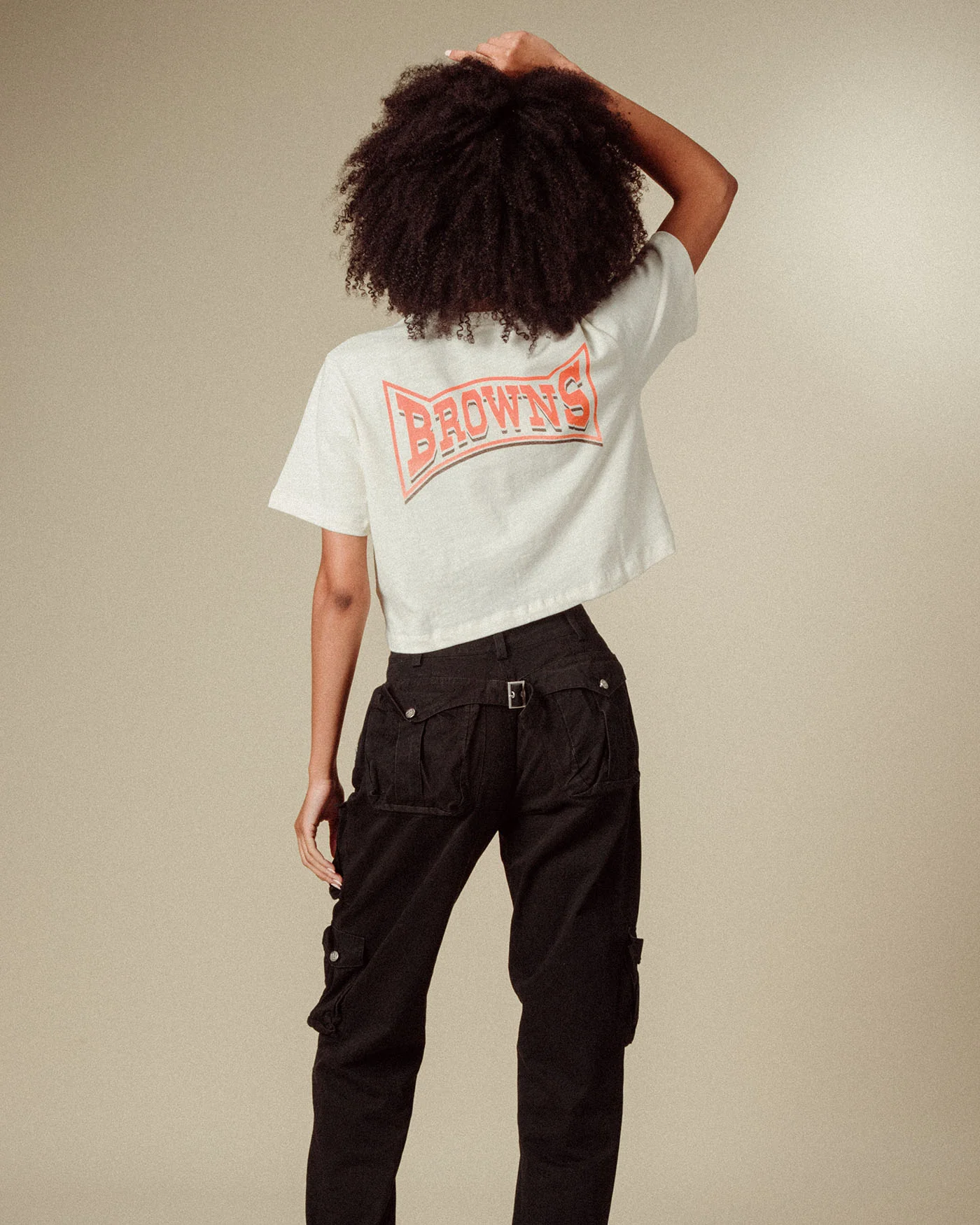 Women's Browns Mock Neck Crop Tee - Image 3