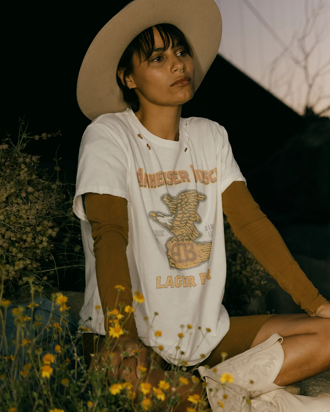 Women's Budweiser AB Eagle Vintage Destroy Tee - Image 3