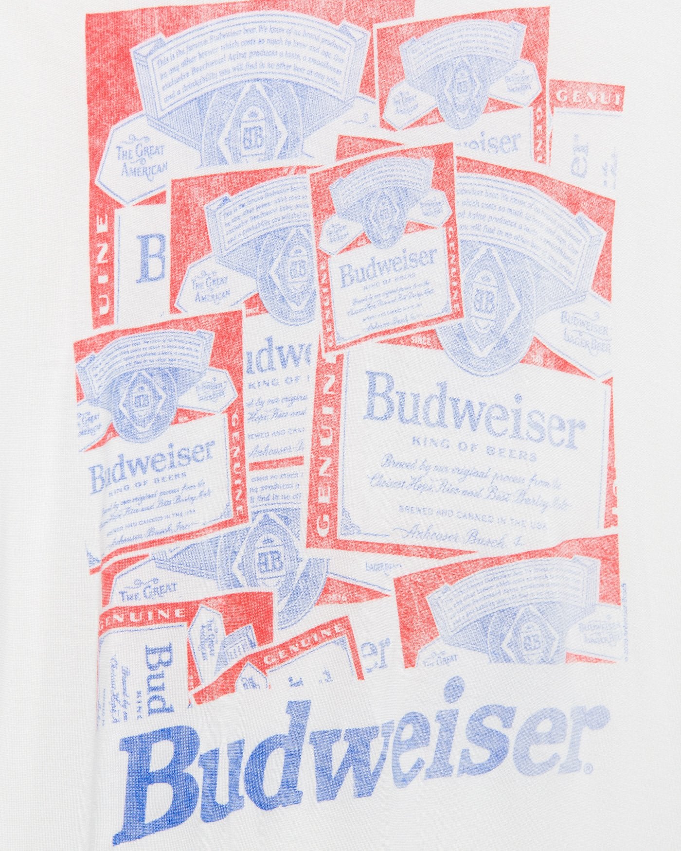 Women's Budweiser Labels Vintage Tissue Tee - Image 4