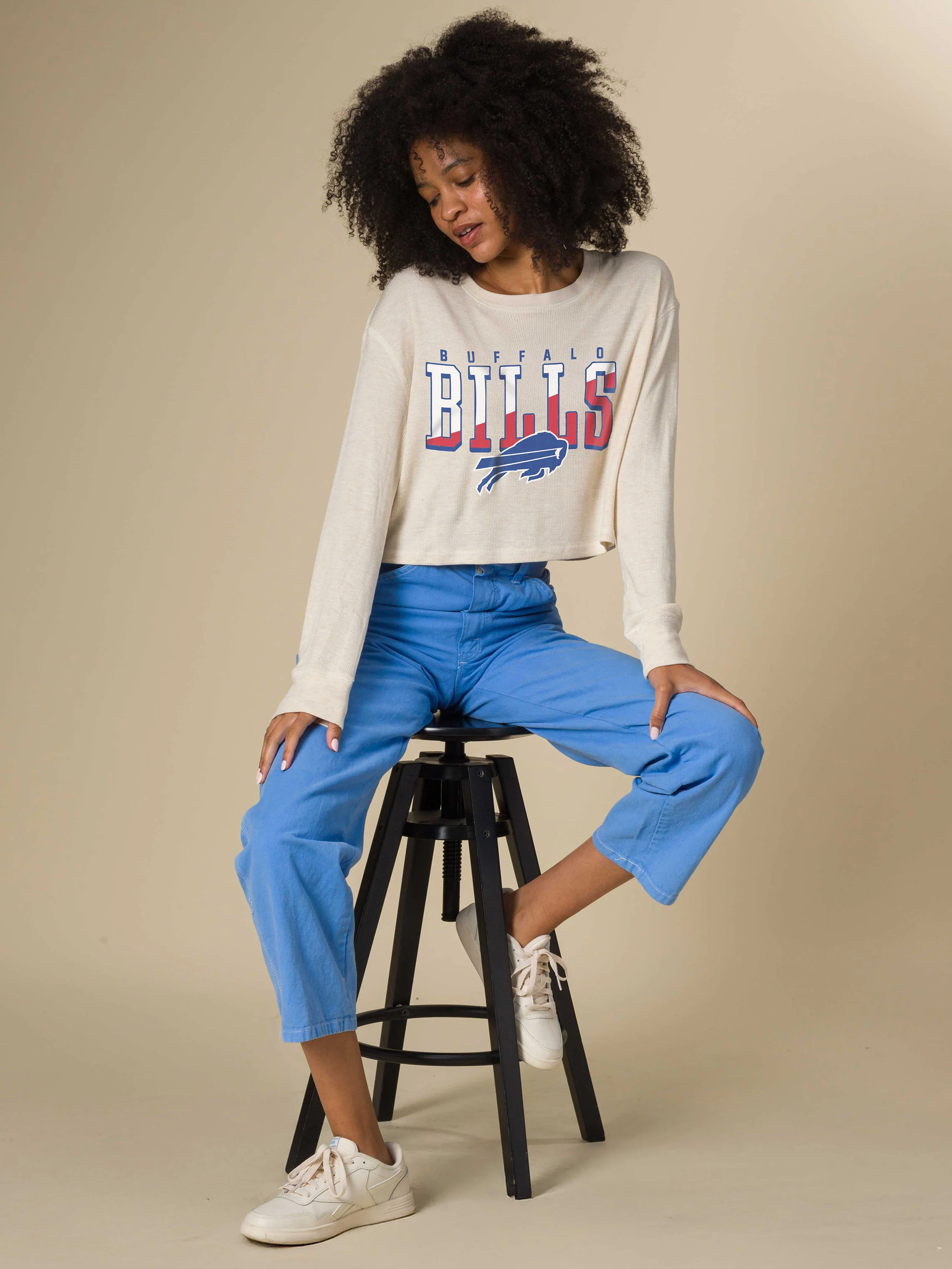 Women's Buffalo Bills Slant Crop Thermal - Image 2