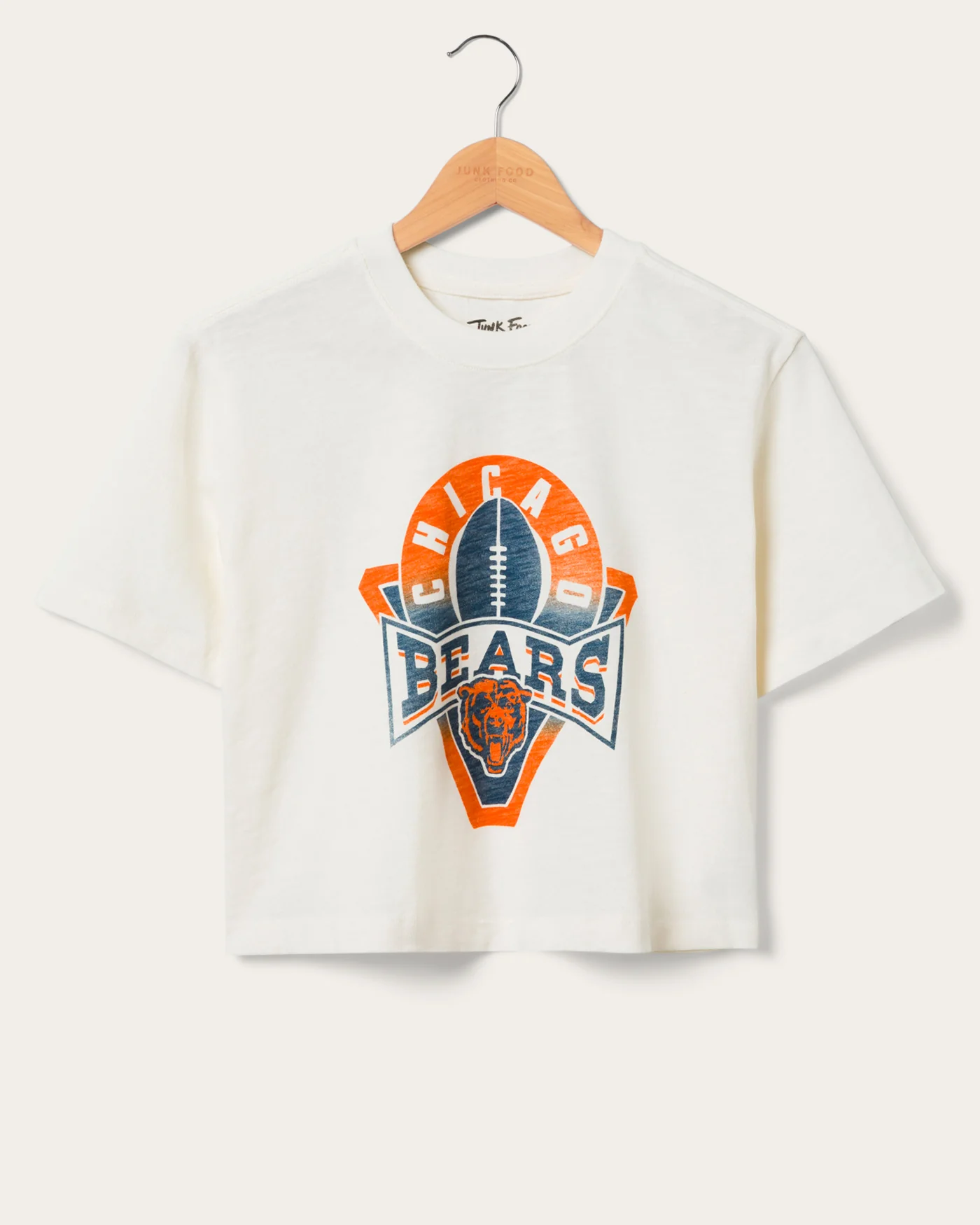 Women's Chicago Bears Mock Neck Crop Tee