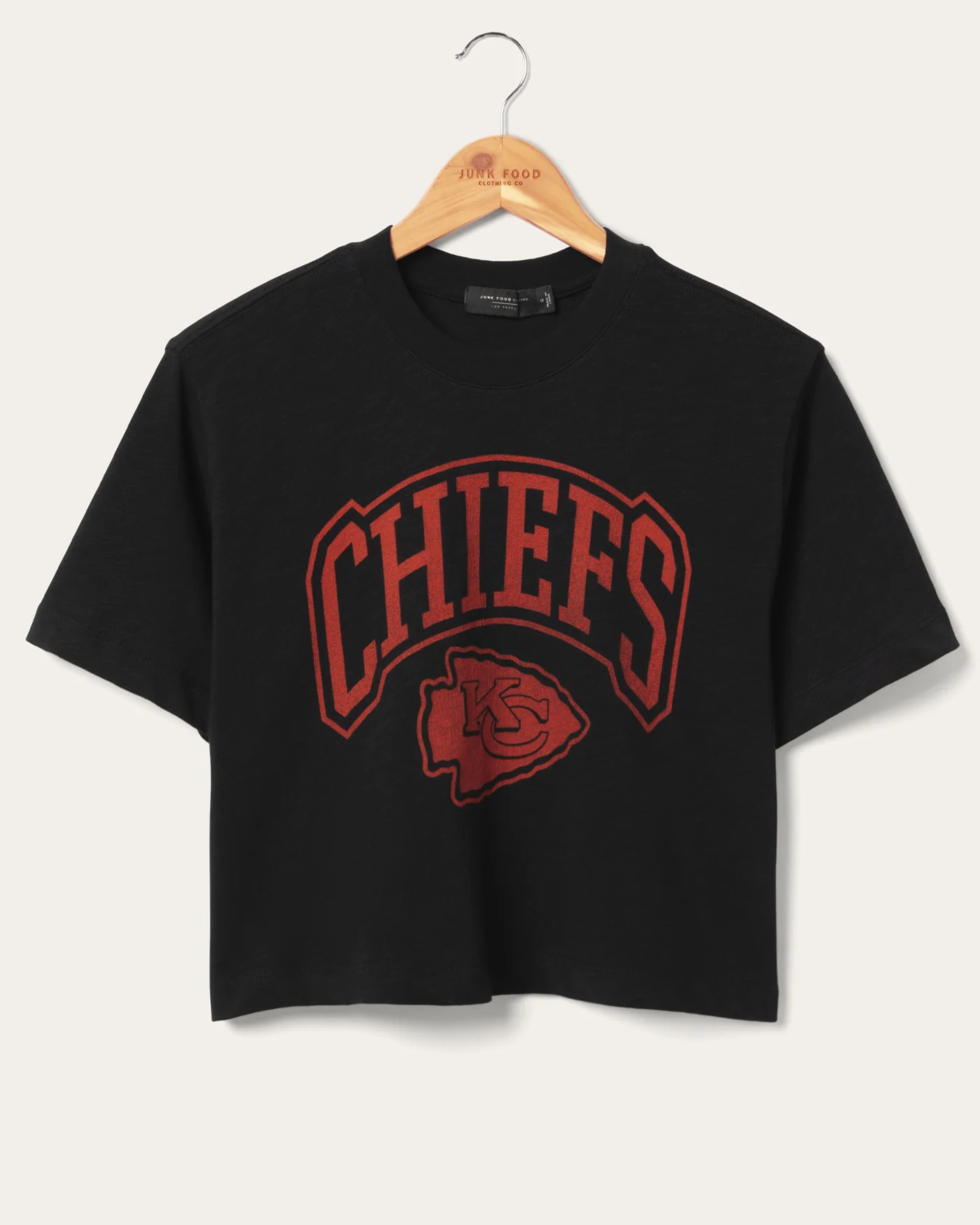 Women's Kansas City Chiefs Blitz Mock Neck Crop Tee