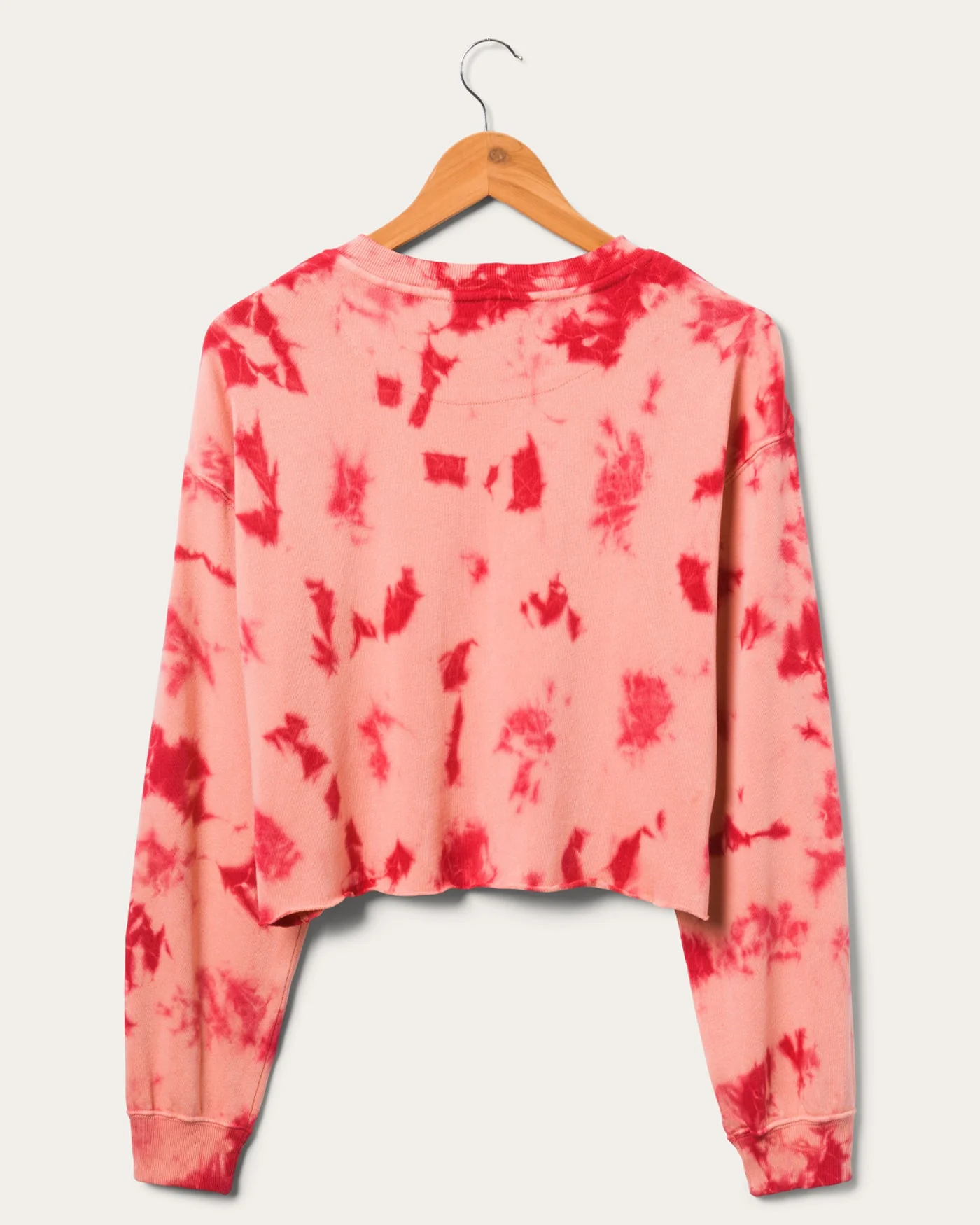 Women's Kansas City Chiefs Long Sleeve Loose Knit Crop - Image 3