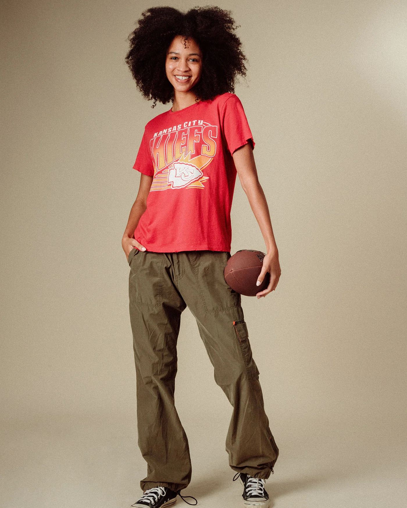 Women's Kansas City Chiefs Vintage Tee - Image 2