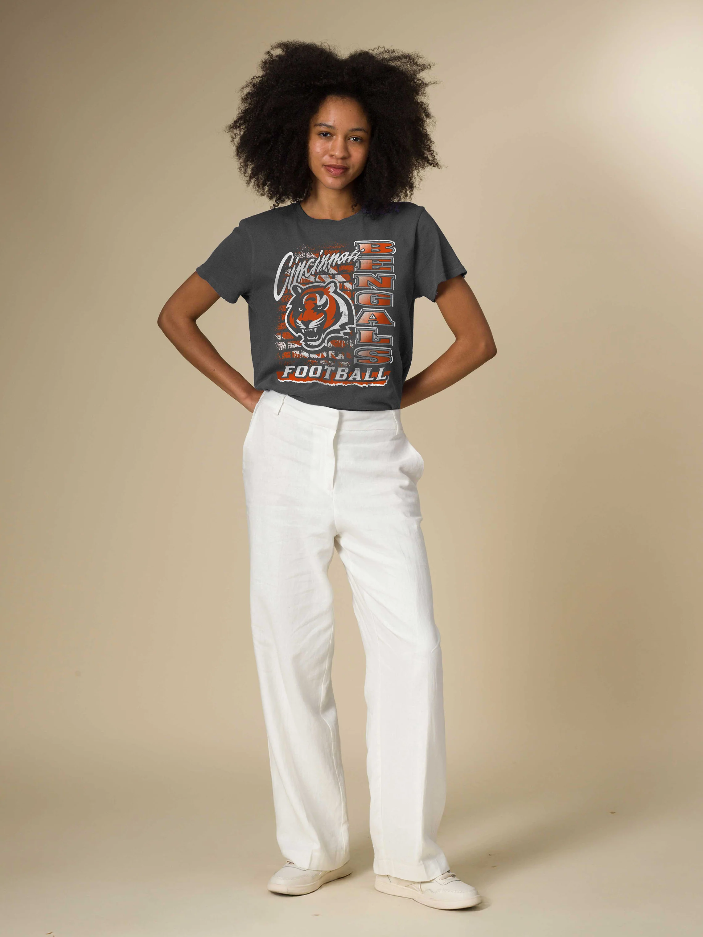 Women's Cincinnati Bengals Brick Vintage Tee - Image 2