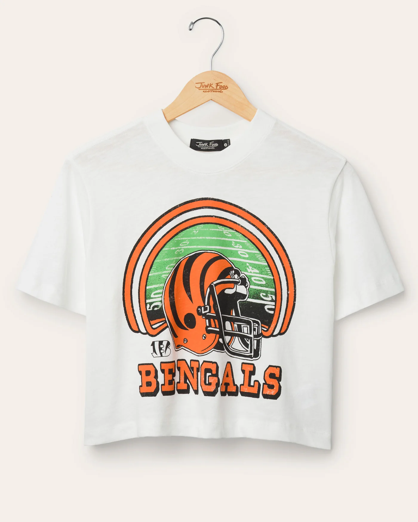Women's Cincinnati Bengals Game Time Mock Neck Crop Tee
