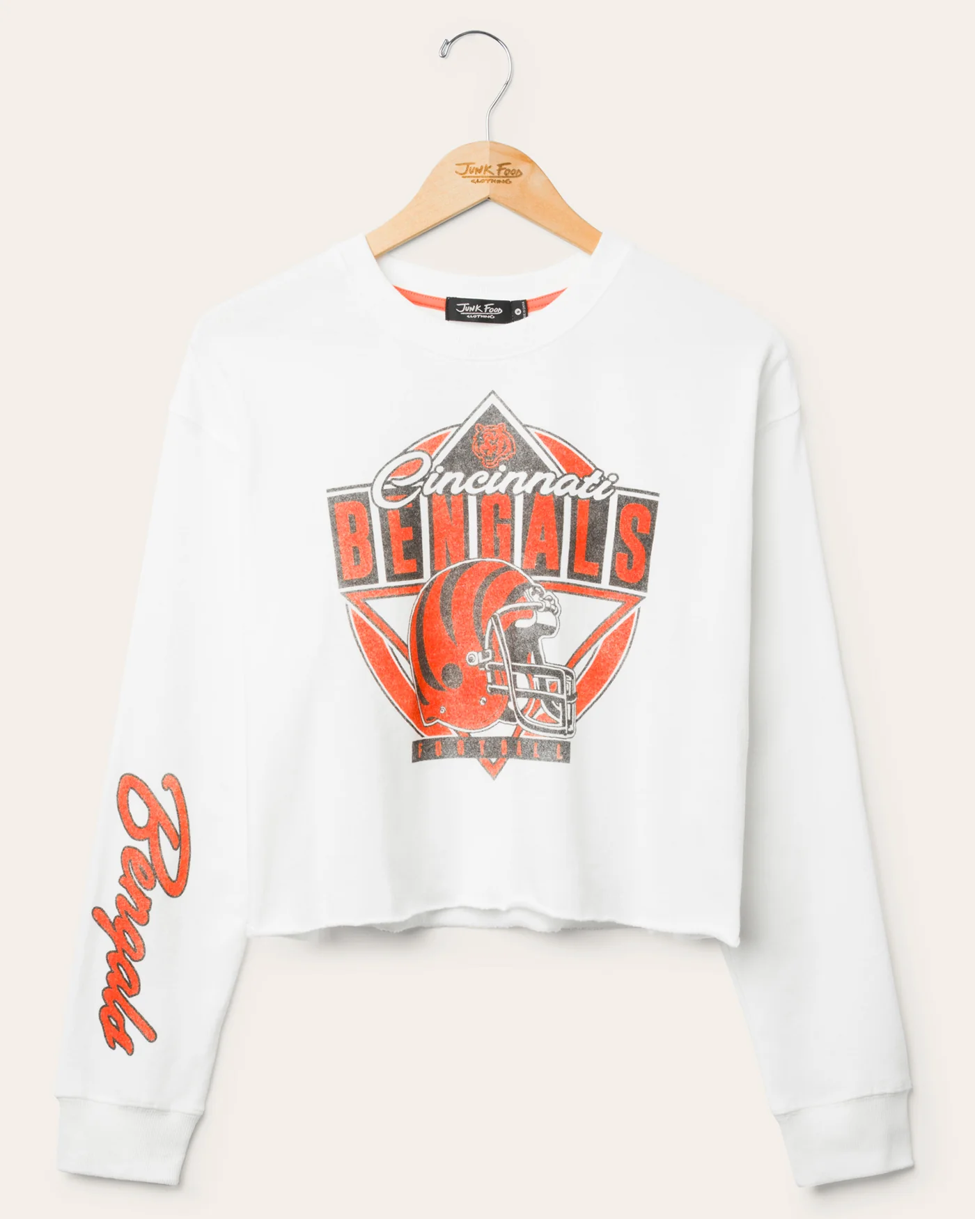 Women's Cincinnati Bengals Helmet Crop Fleece