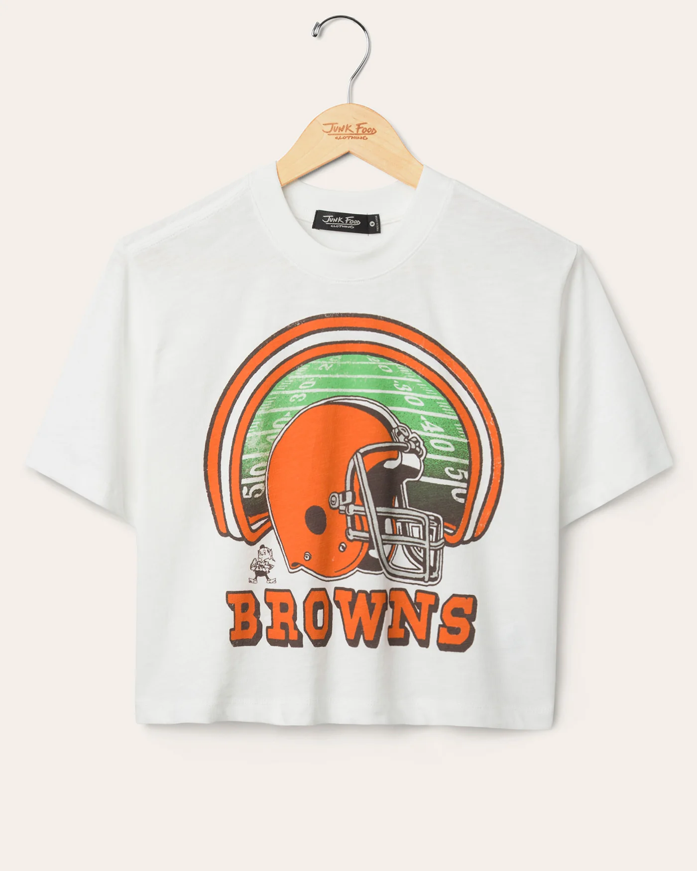 Women's Cleveland Browns Game Time Mock Neck Crop Tee