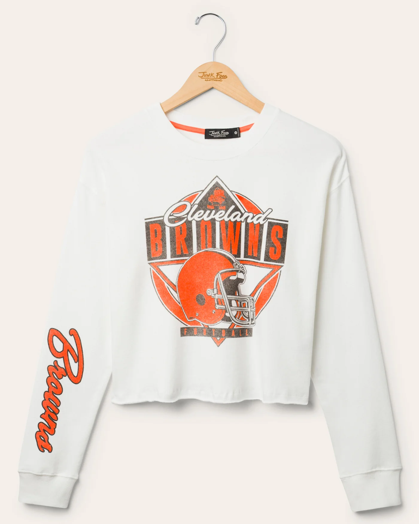 Women's Cleveland Browns Helmet Crop Fleece