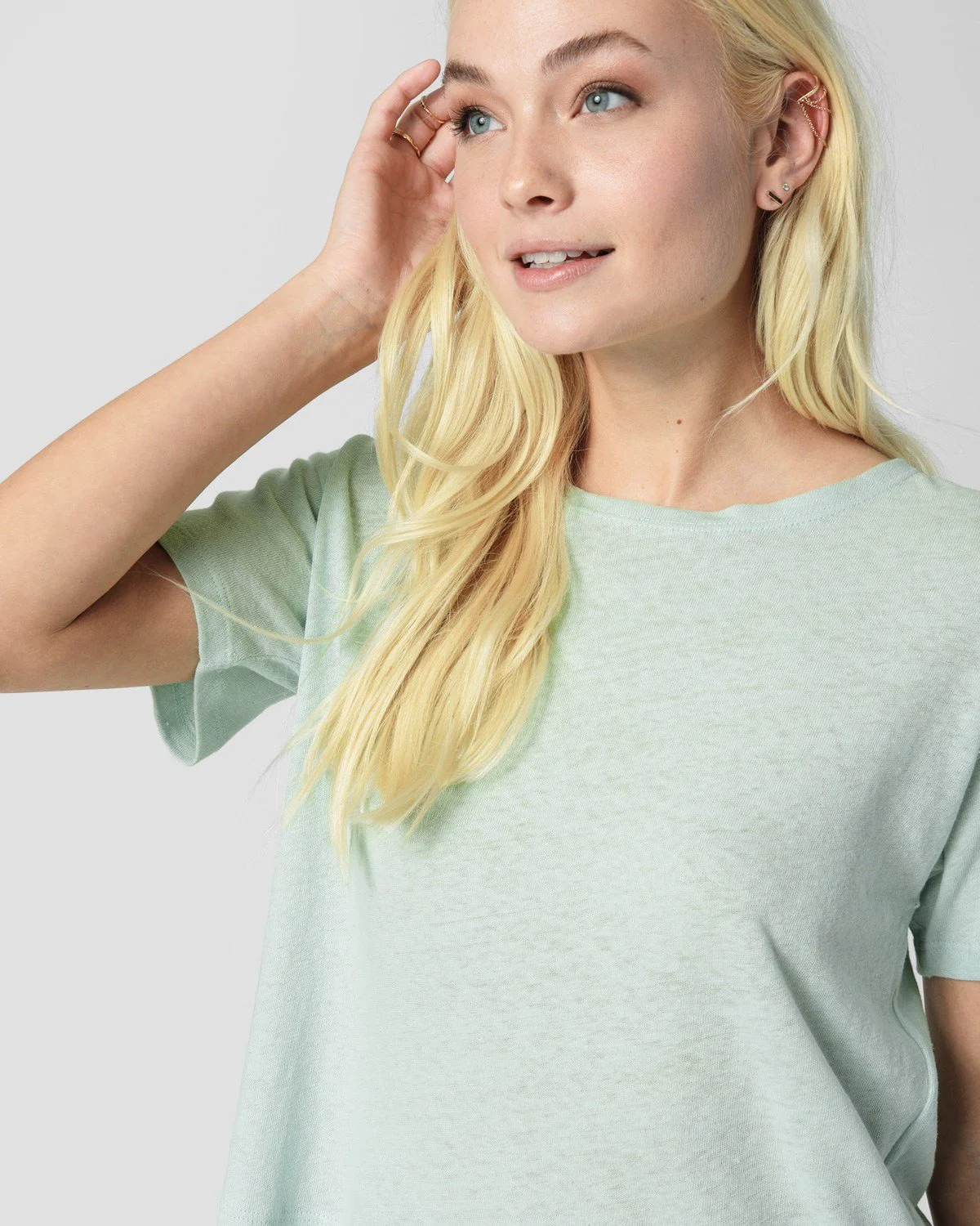 WOMENS CROP LINEN TEE *SALE* - Image 3